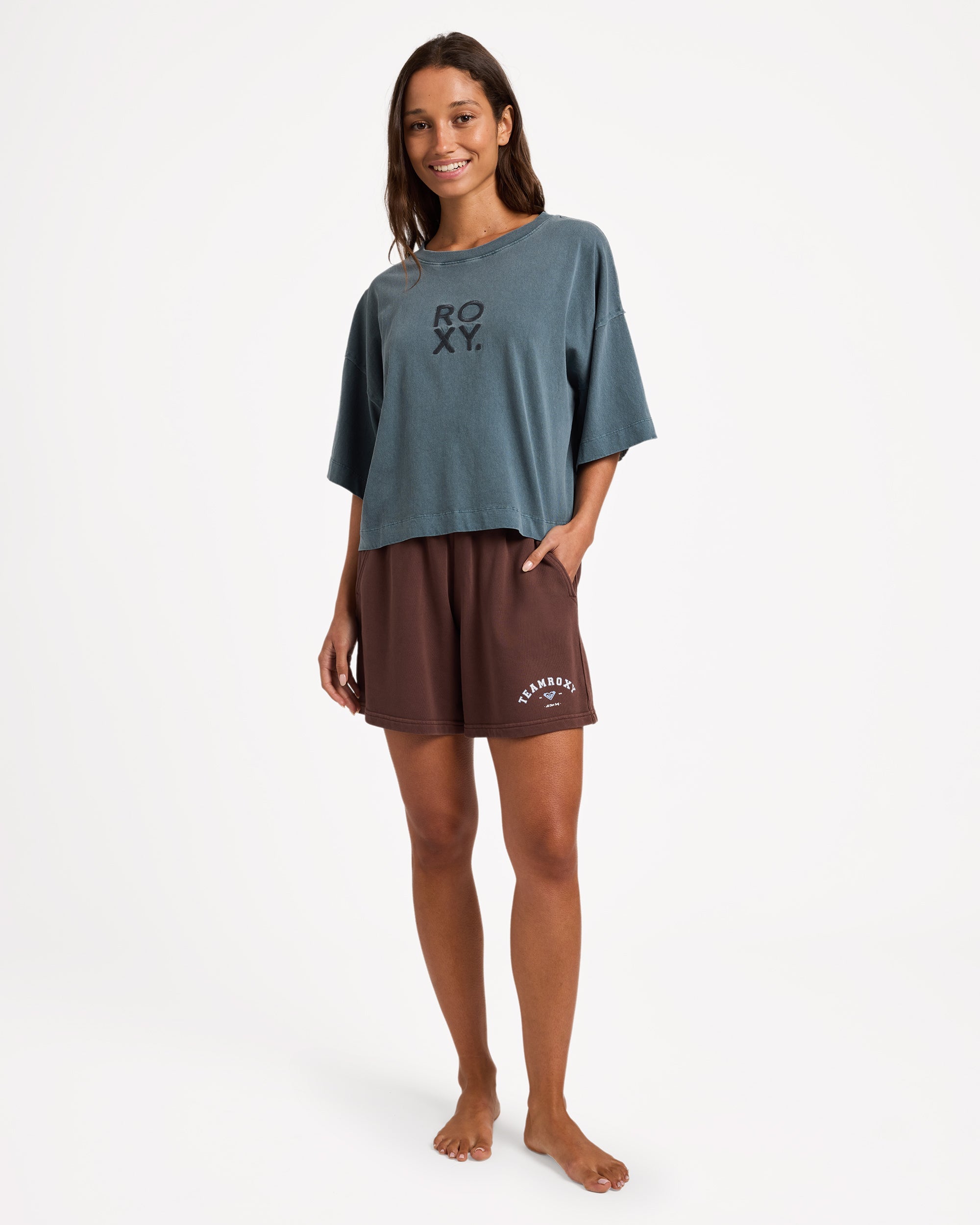 Womens All Day Elastic Waist Shorts
