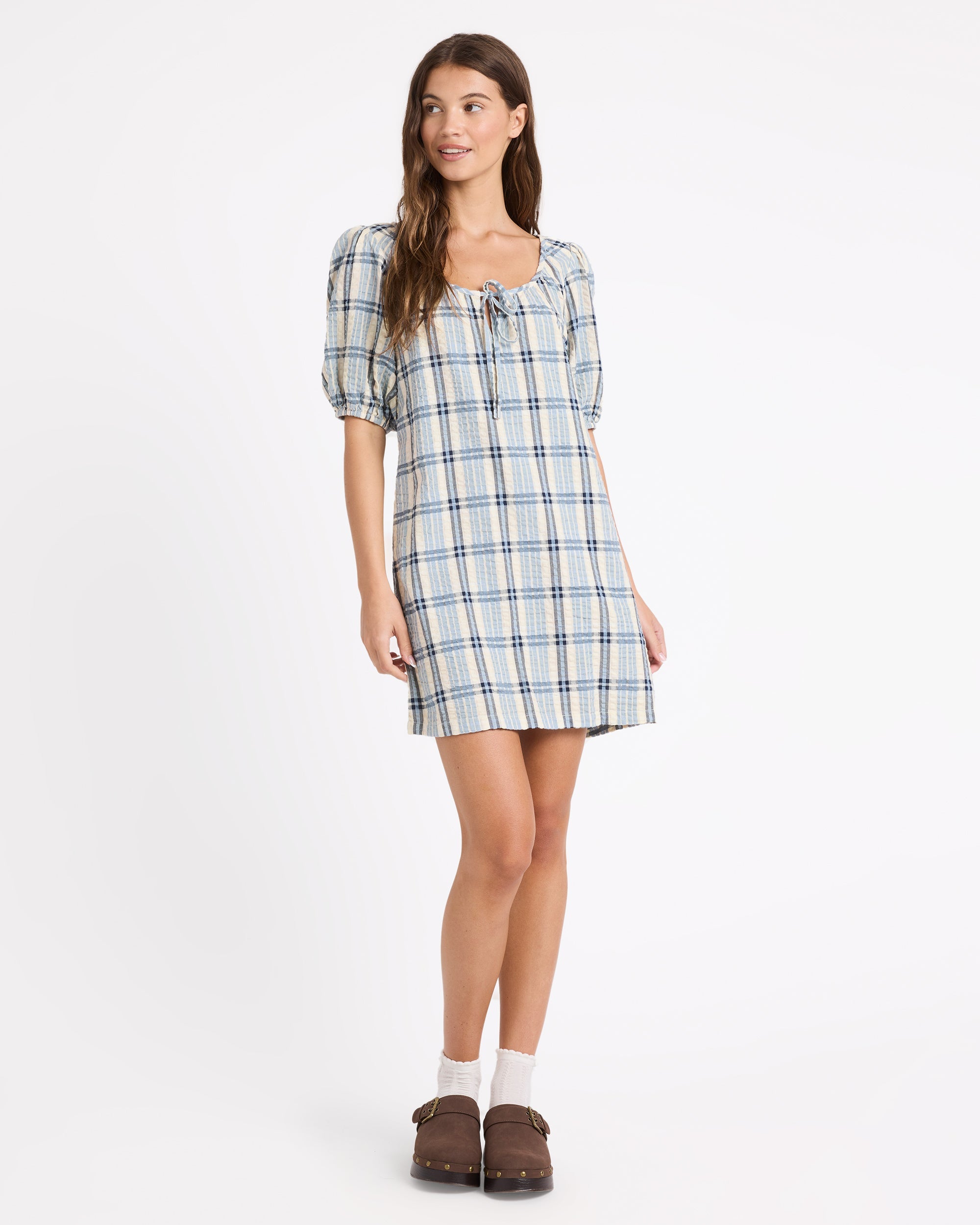 Womens Dyland Check Mini Dress