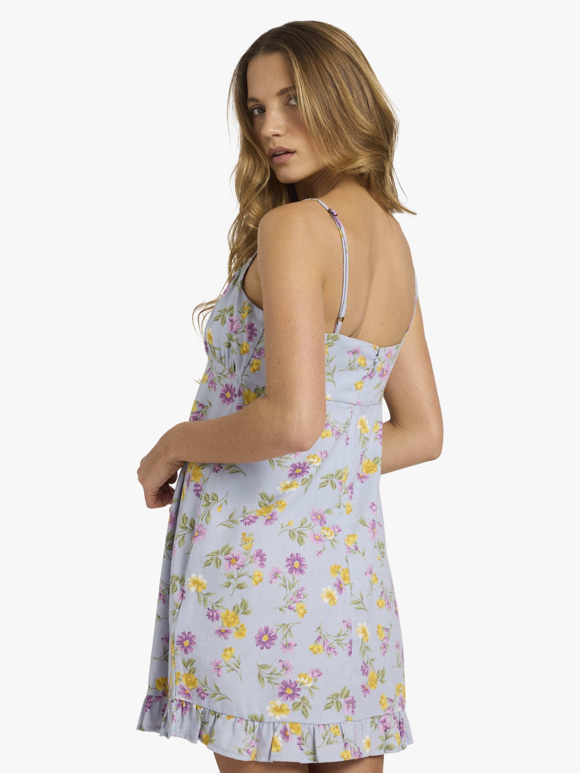 Womens Wild Flower Mini Dress