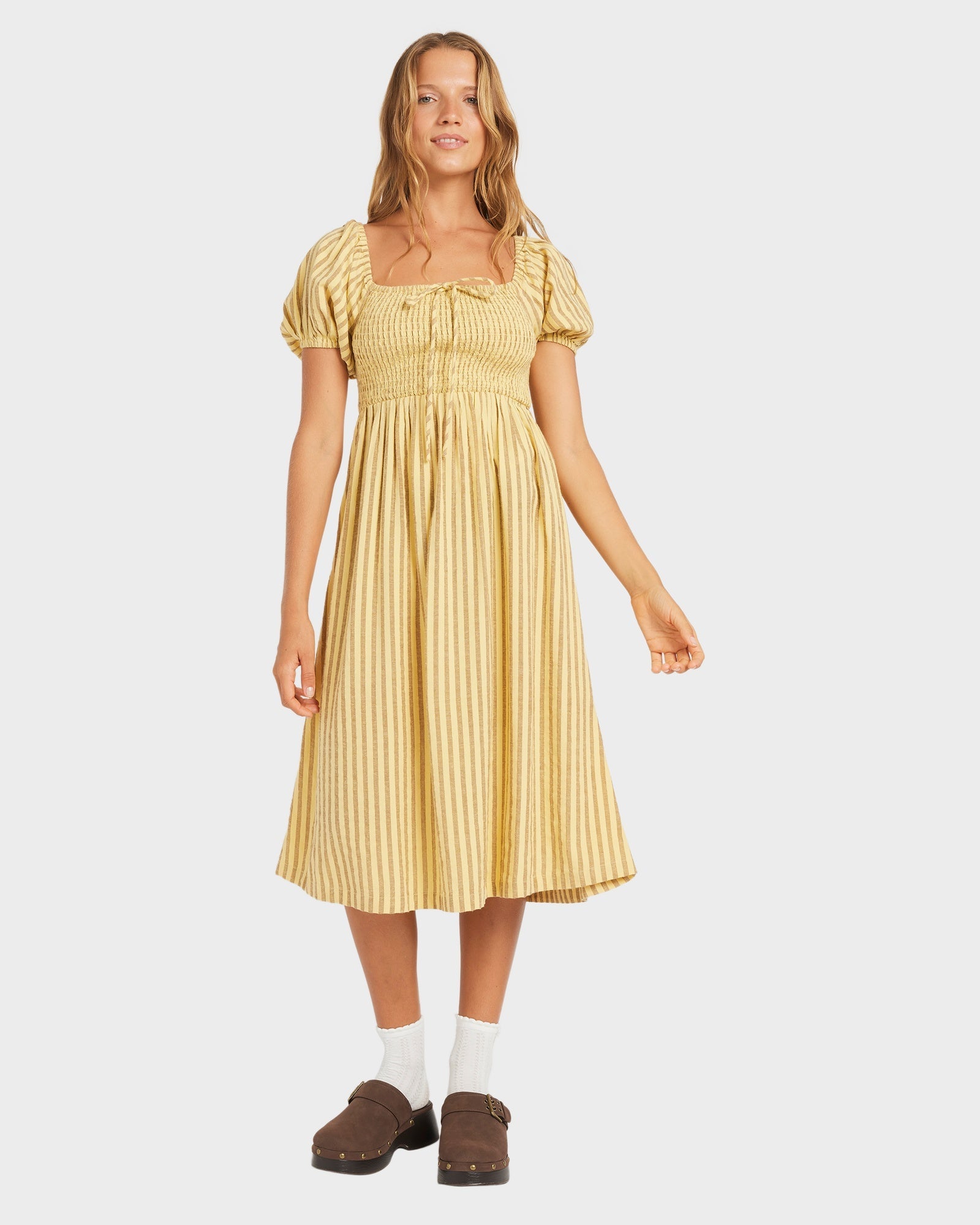 Womens Mercado Stripe Midi Dress