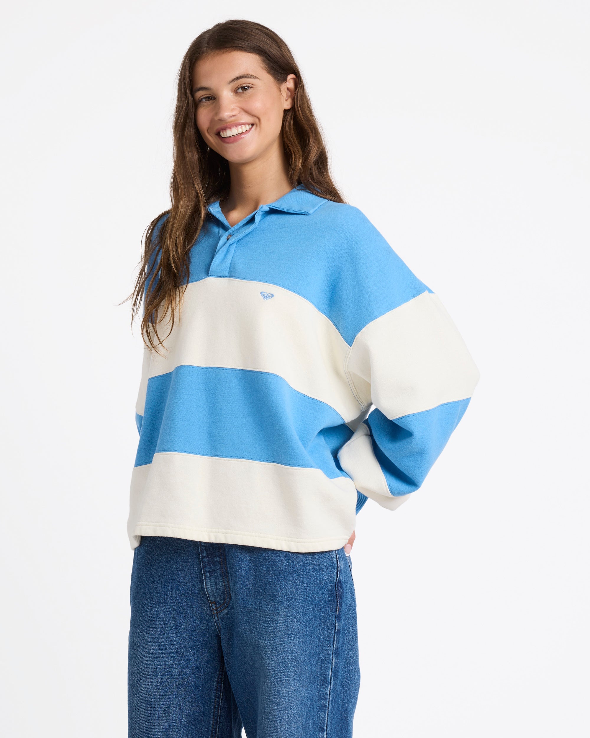 Womens Cross Over Fleece Jumper