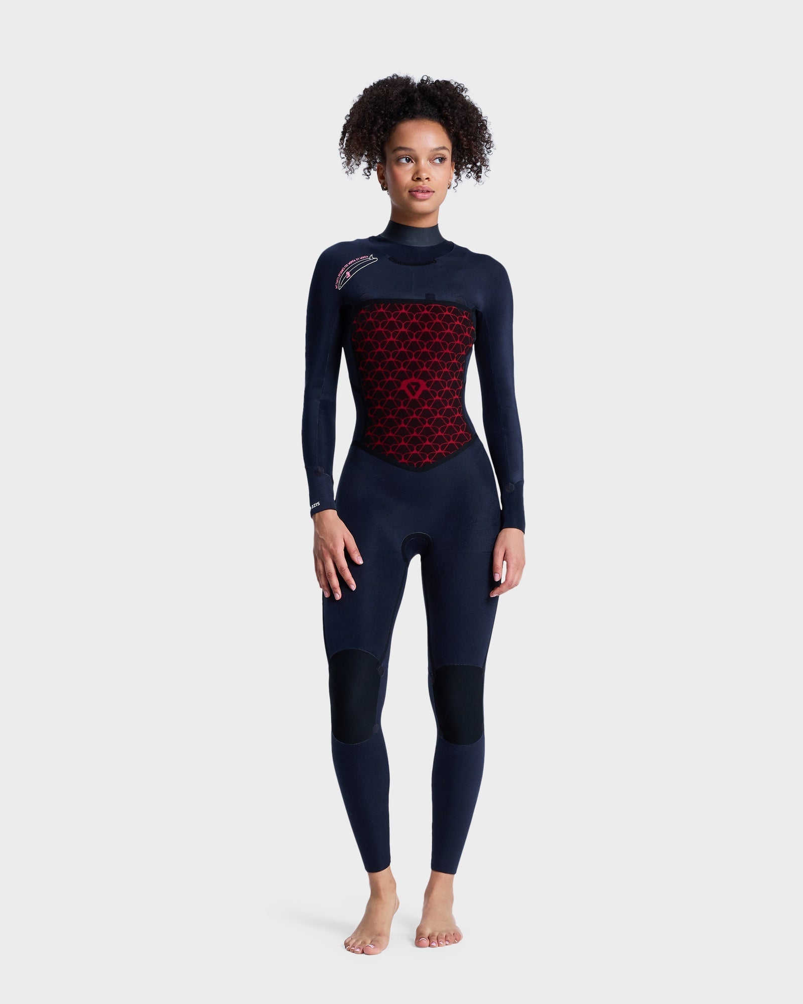 Womens 3/2mm Swell Natural Chest Zip Wetsuit