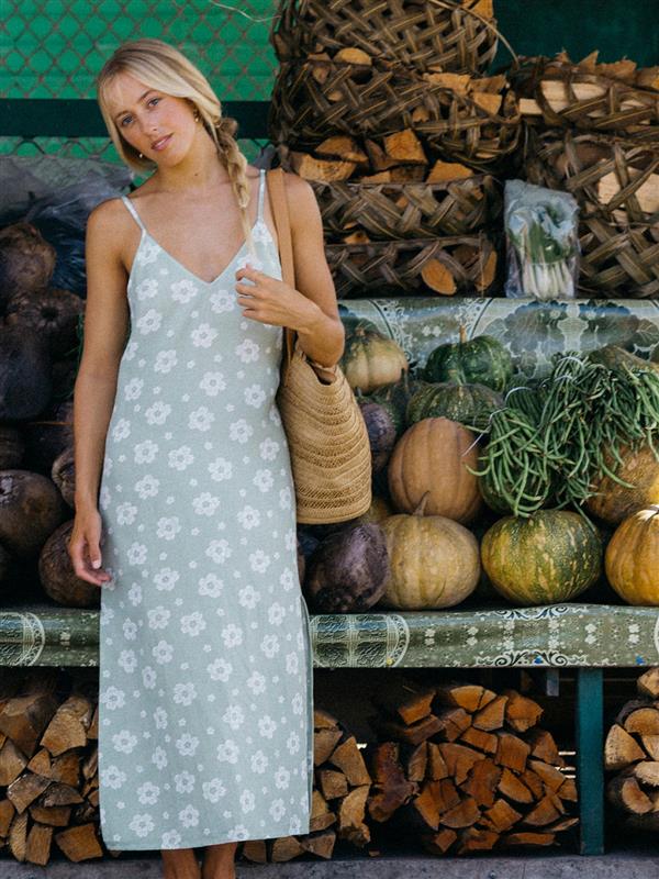 Womens Blossom Slip Midi Dress  Roxy