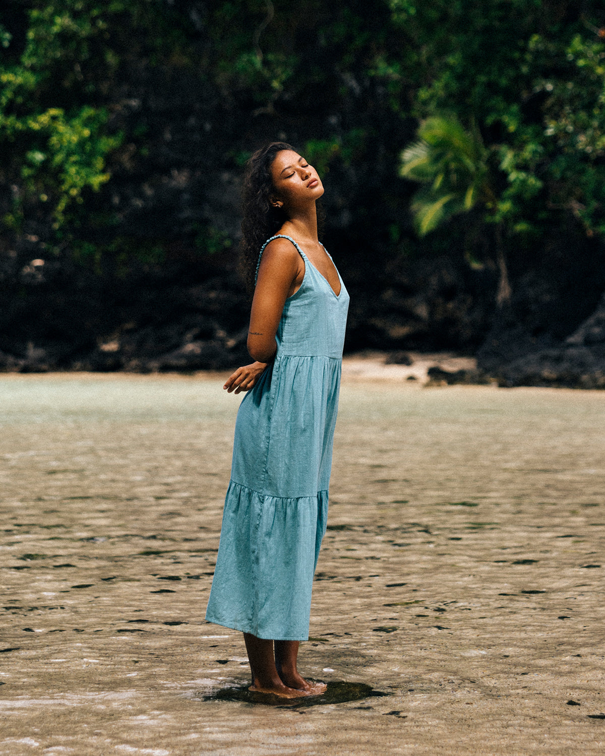 Womens Waiting Line Midi Dress