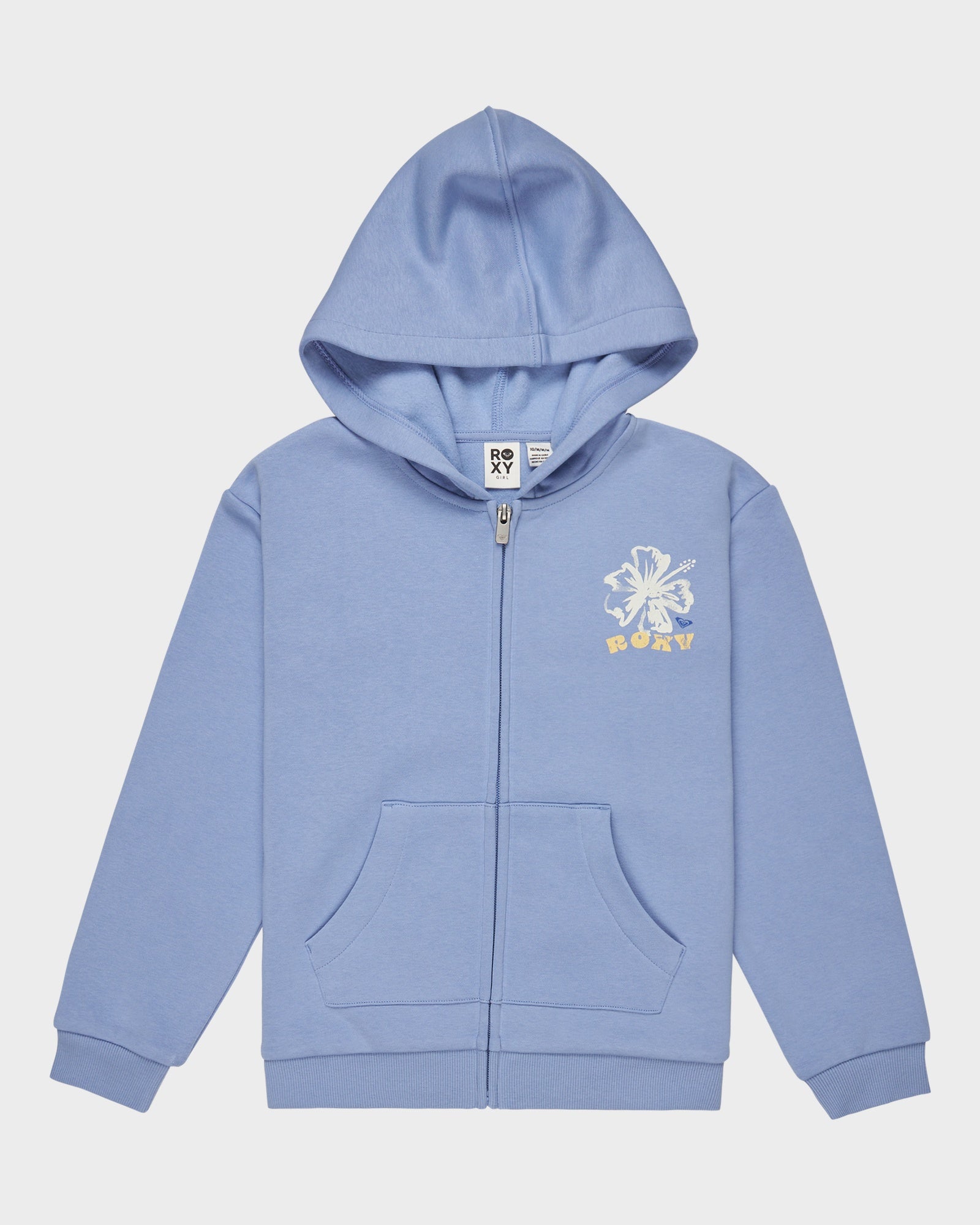 Girls 4-16 Surf Feeling Zip Up Brushed Hoodie – Grapemist – Roxy