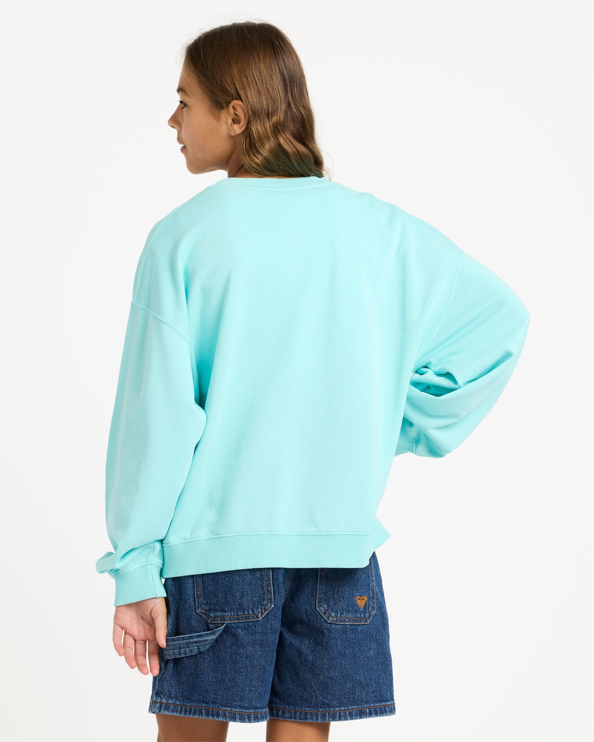 Girls 4-16 Lineup Crew Neck