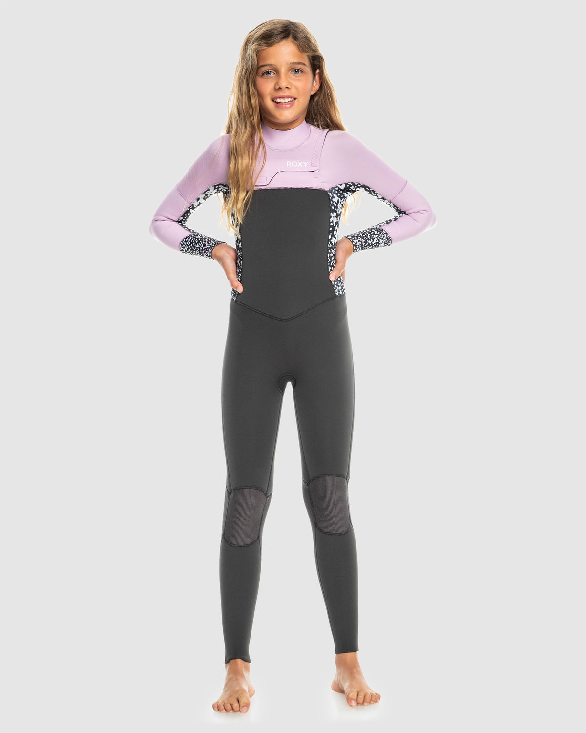 Girls 8-16 4/3Mm Swell Series Chest Zip Wetsuit