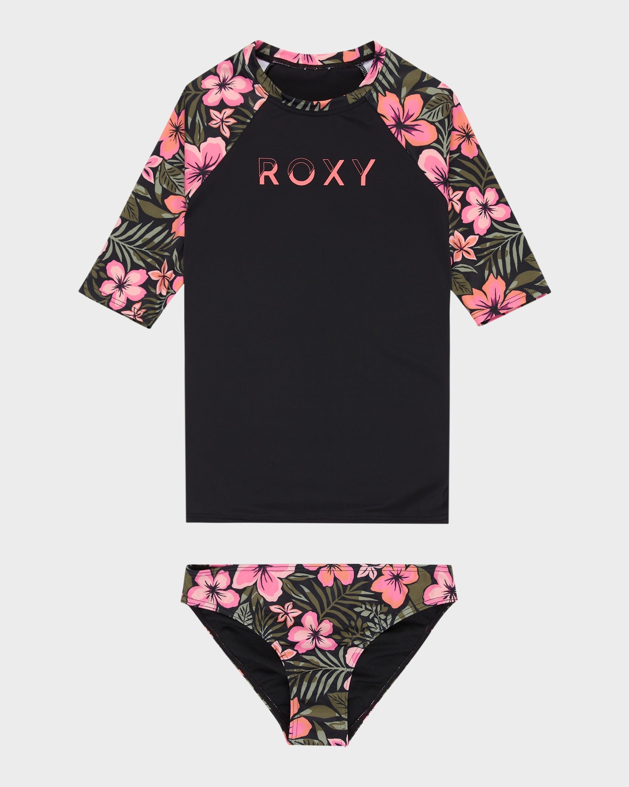 Girls 7-16 Active Floral Swim Set