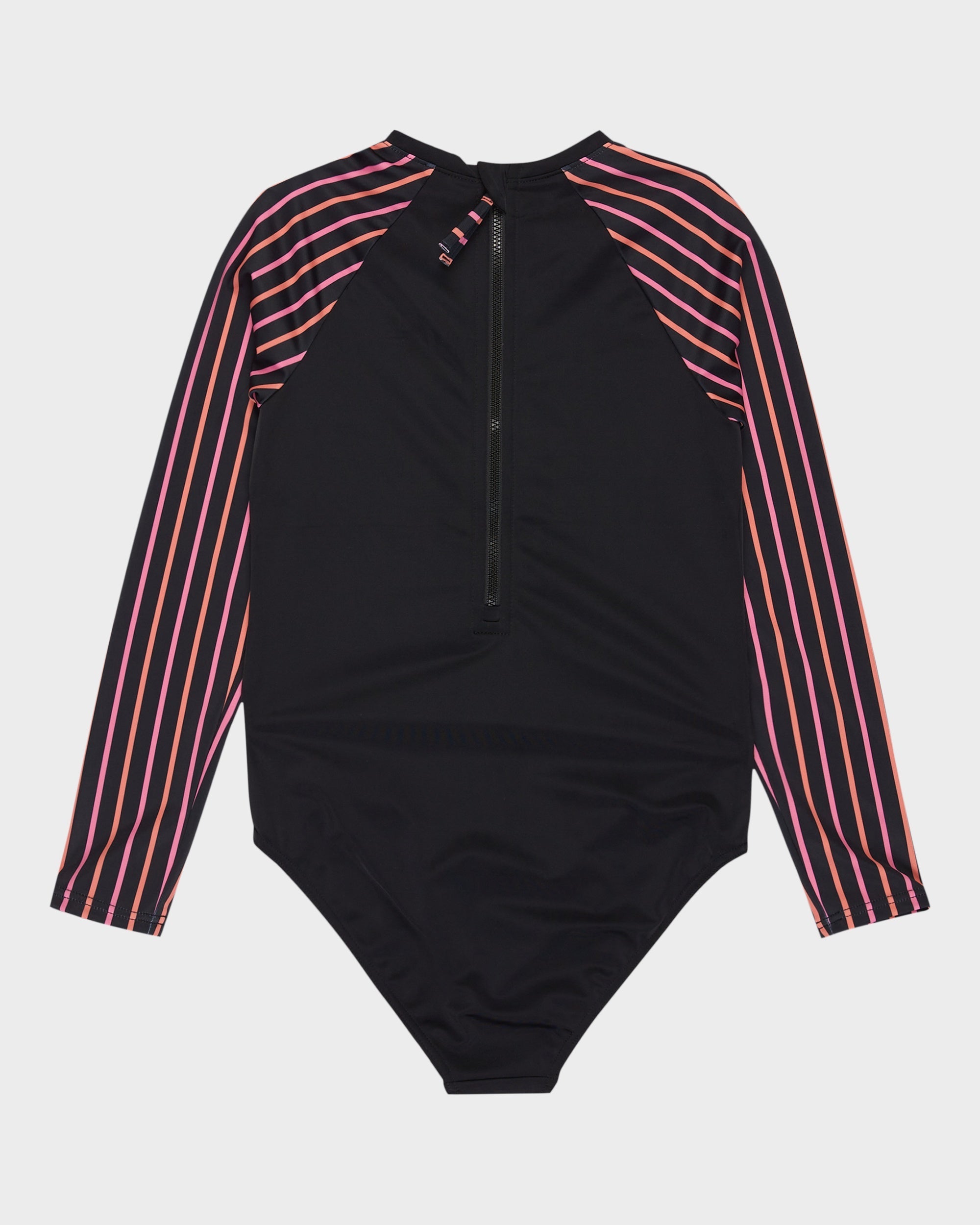 Girls 8-16 Active Floral Long Sleeve Onesie Rash Vest