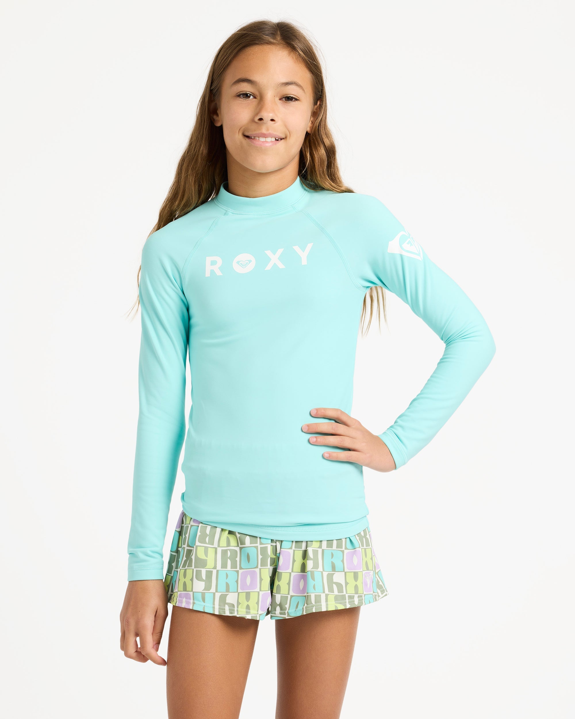 Girls 6-16 Girl Heater Long Sleeve Lycra Rash Vest