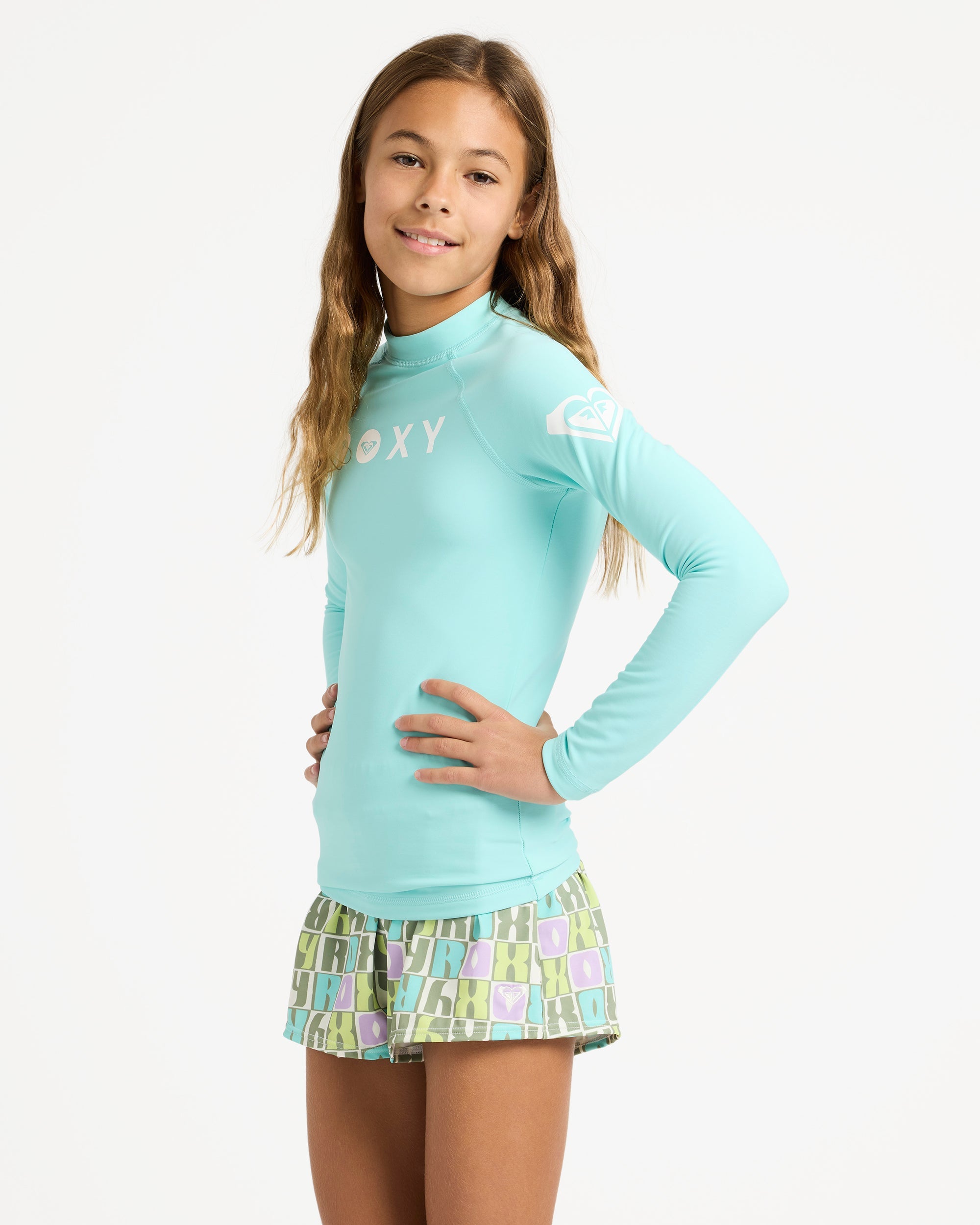 Girls 6-16 Girl Heater Long Sleeve Lycra Rash Vest