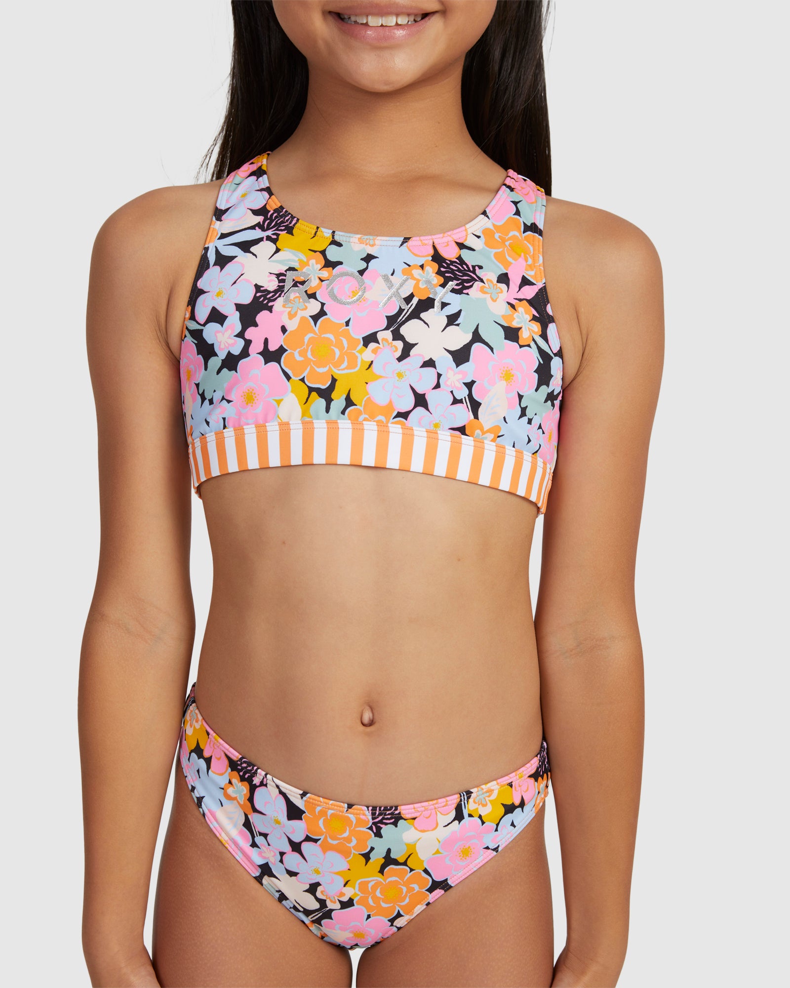 Girls 6-16 Above The Limits Crop Top Set Bikini