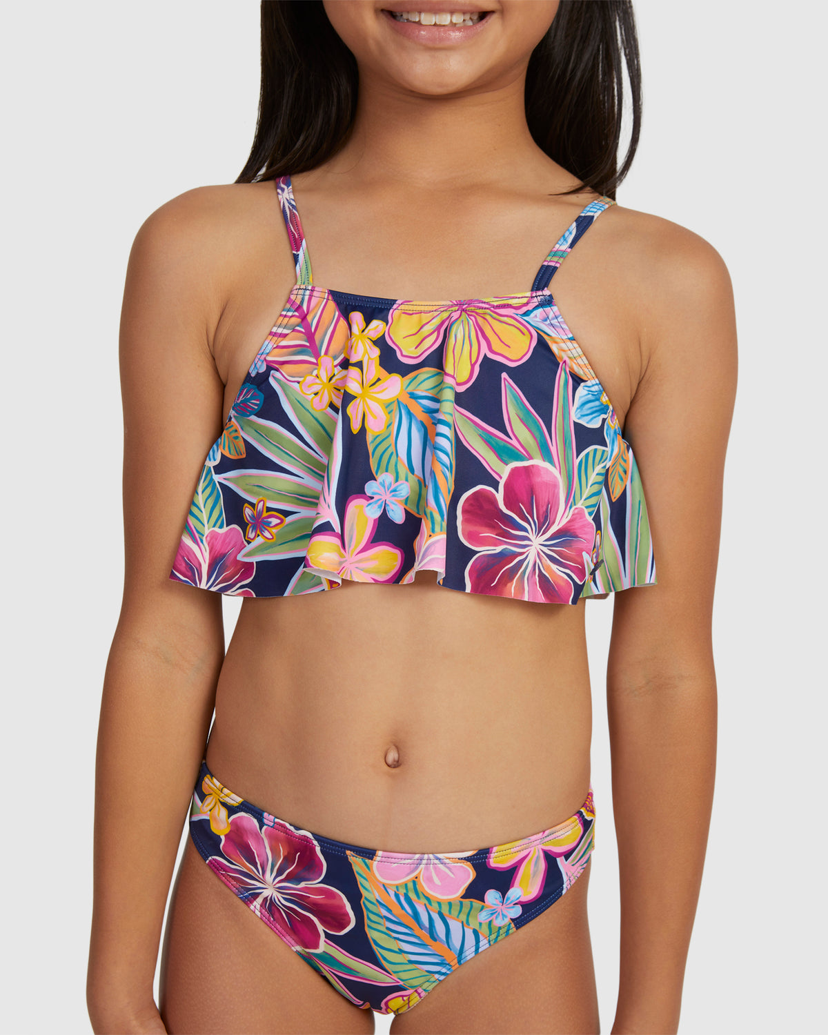 Girls 6-16 Paradise Trip Flutter Set Bikini