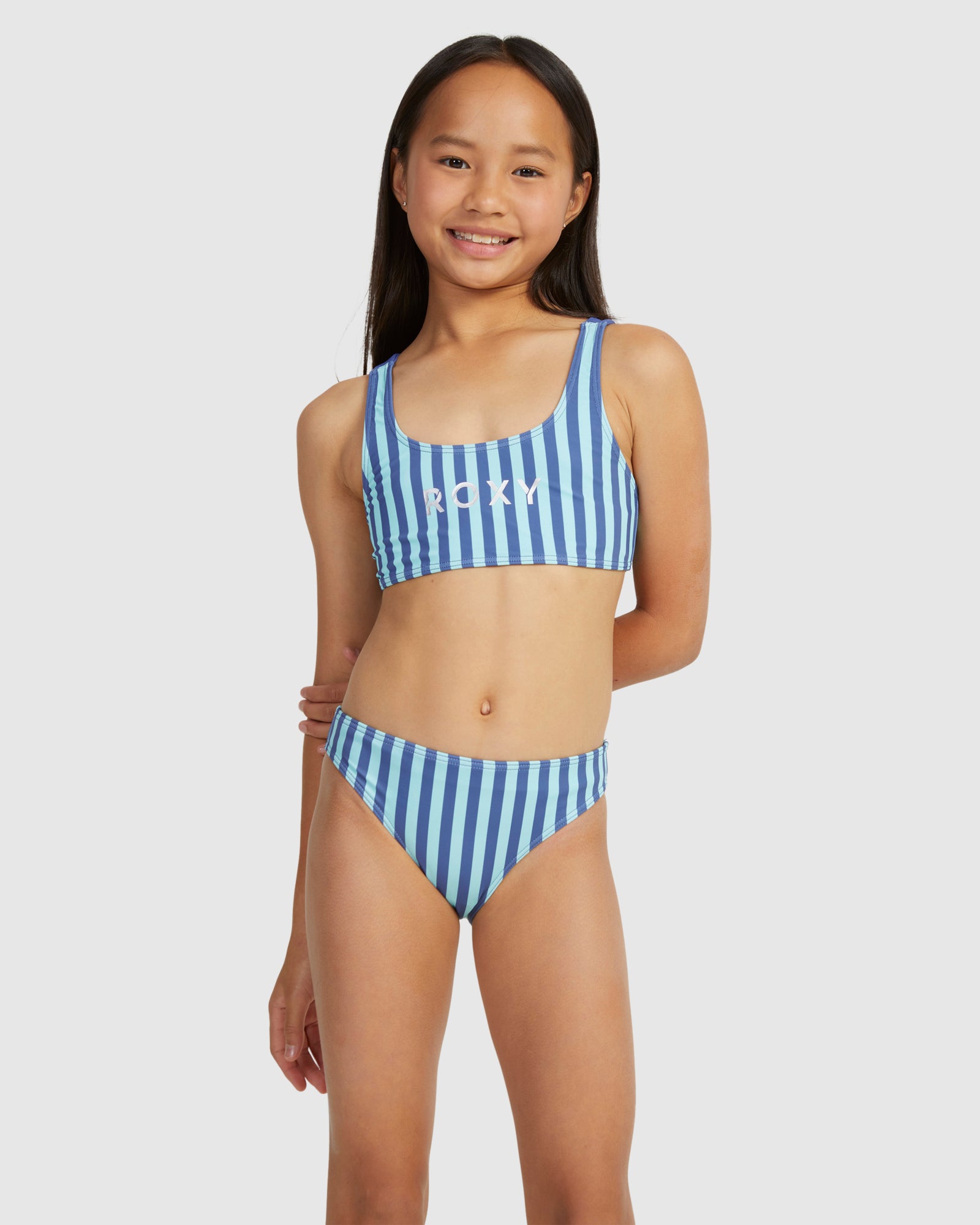 Roxy Bico Basic Stripe Crop Top Set - Bikini Kids | Buy Roxy Bico Basic Stripe Crop Top Set - Bikini Kids | Buy