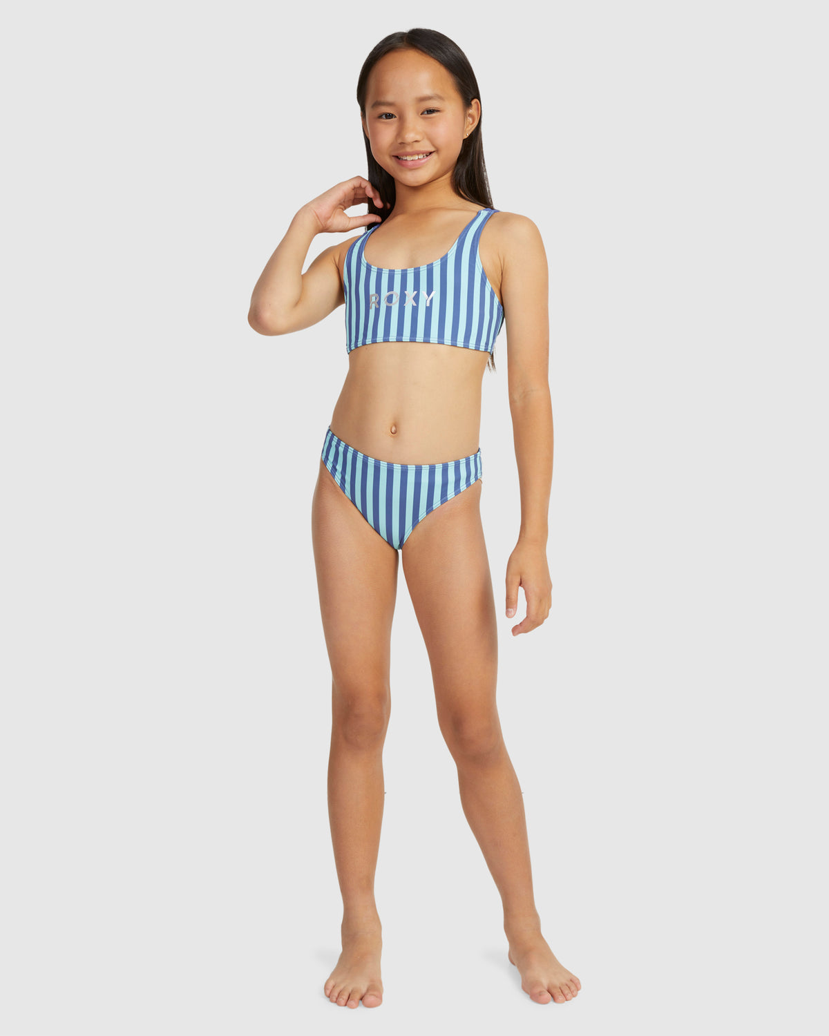Girls 8-16 Serenity Stripe Bralette Set Bikini