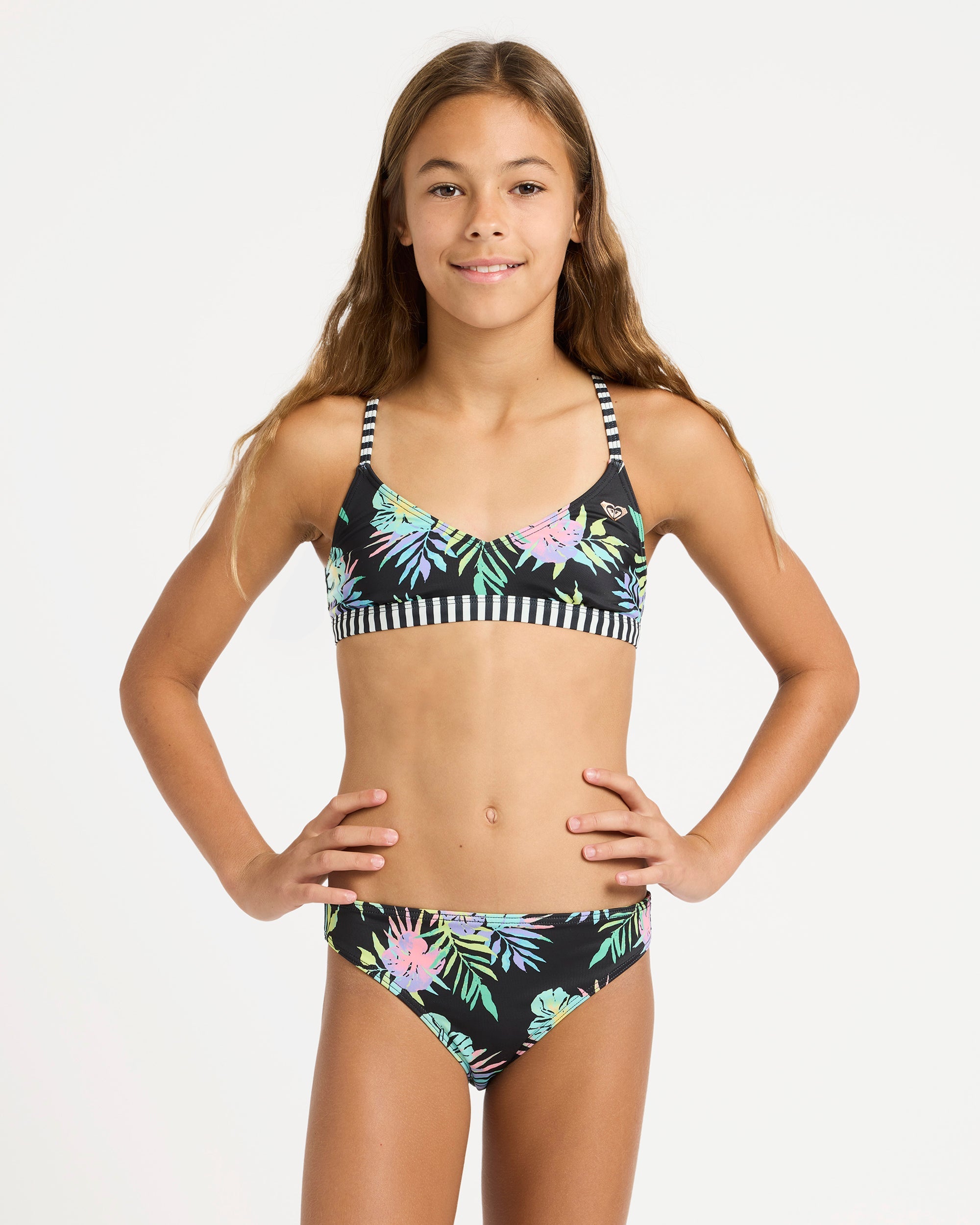 Girls 6-16 Roxy Active Athletic Tri Set Two Piece