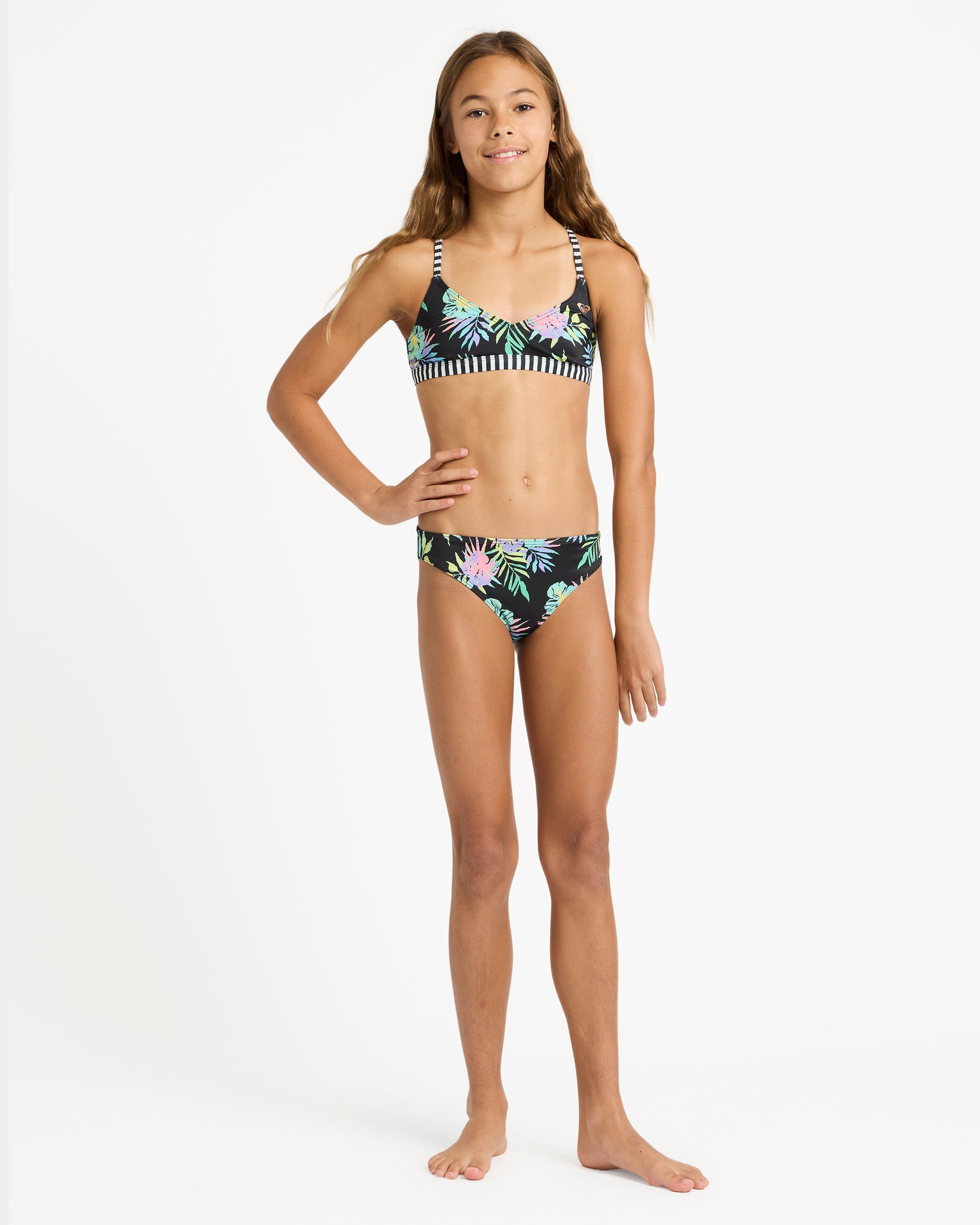 Girls 6-16 Roxy Active Athletic Tri Set Two Piece