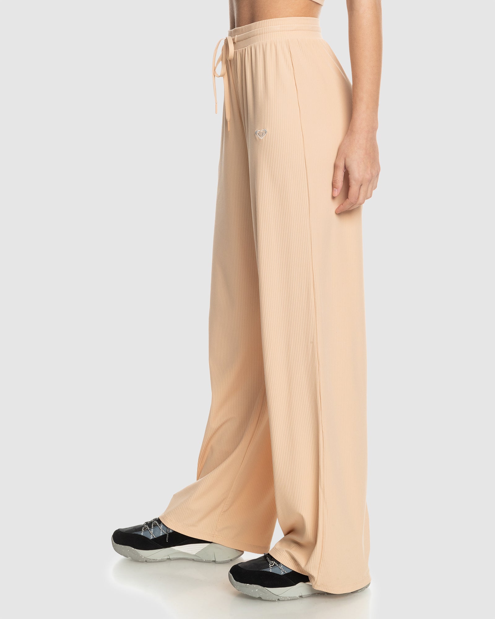 Womens Rise & Vibe Rib Wide Leg Pants