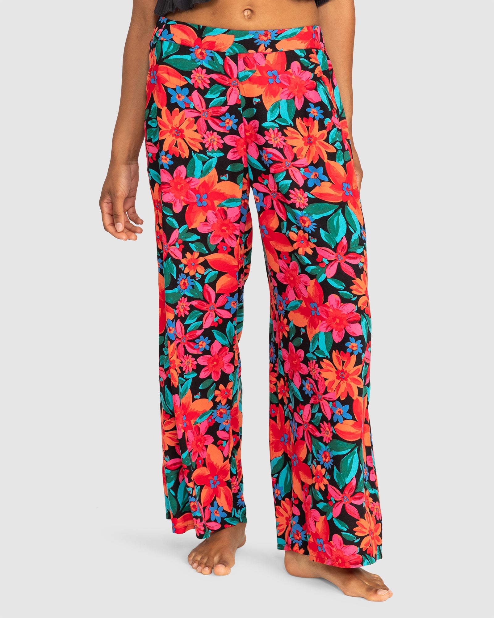 Womens Midnight Avenue Wide Leg Printed Trousers