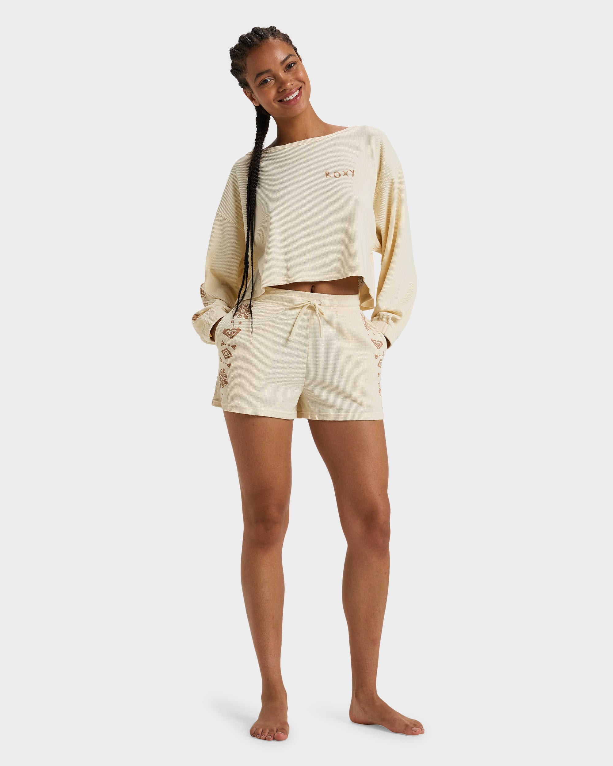 Womens Sandy Road Elastic Waist Shorts