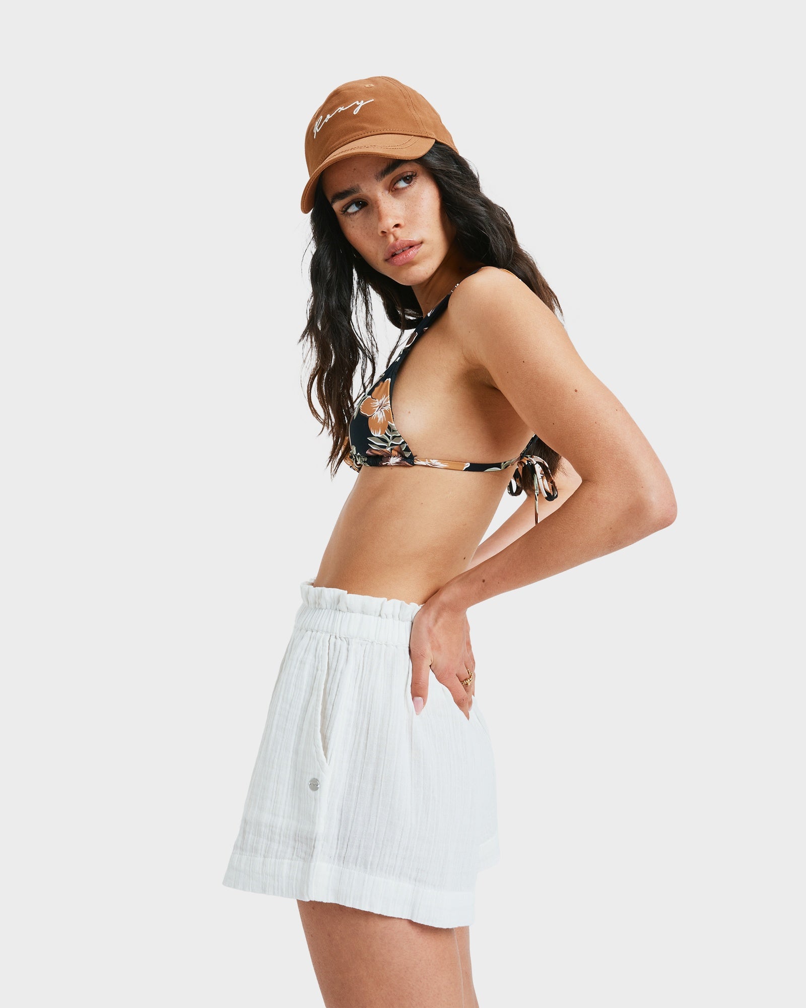 Womens What A Vibe Elastic Waist Shorts