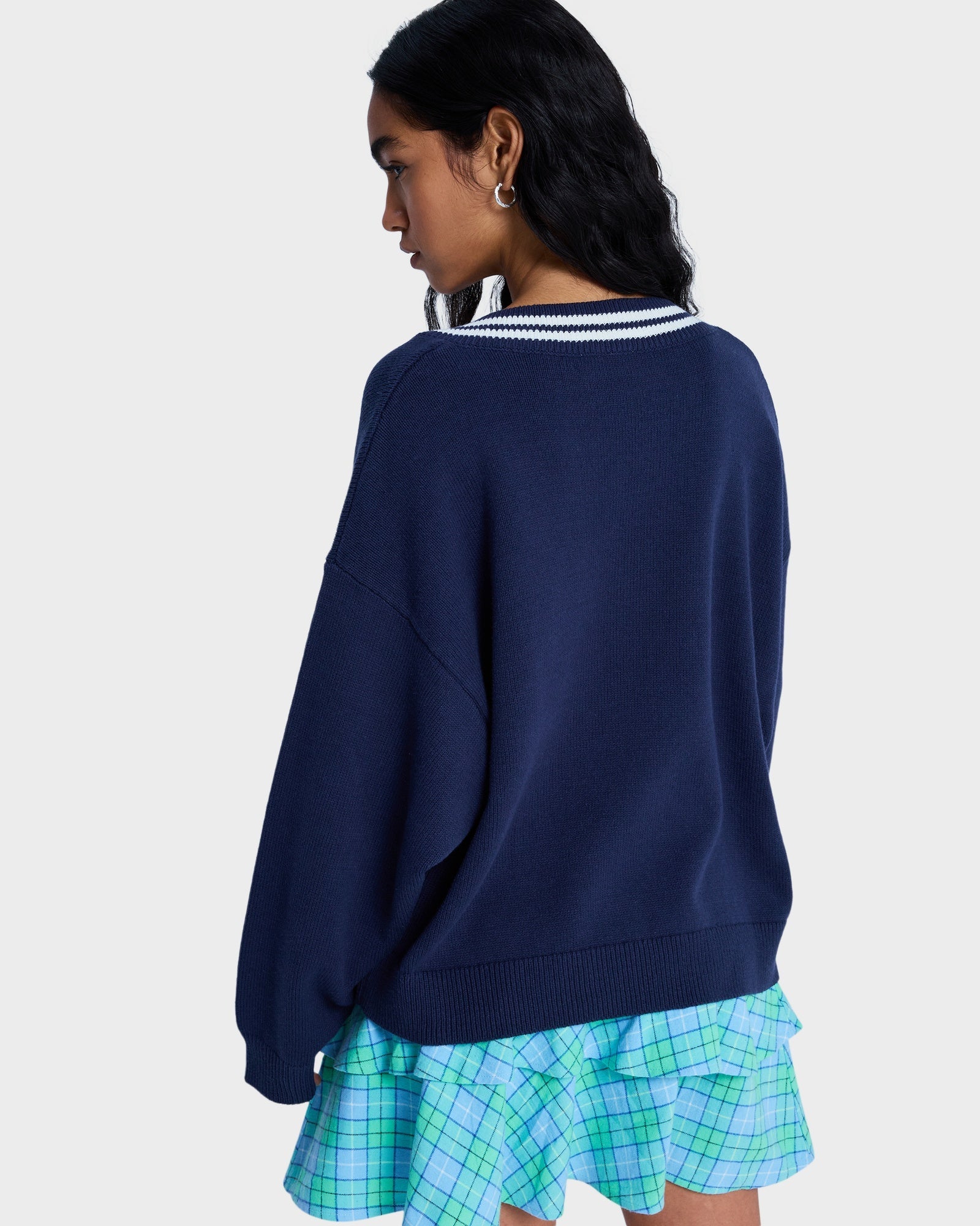 Womens Surf School V Neck Jumper