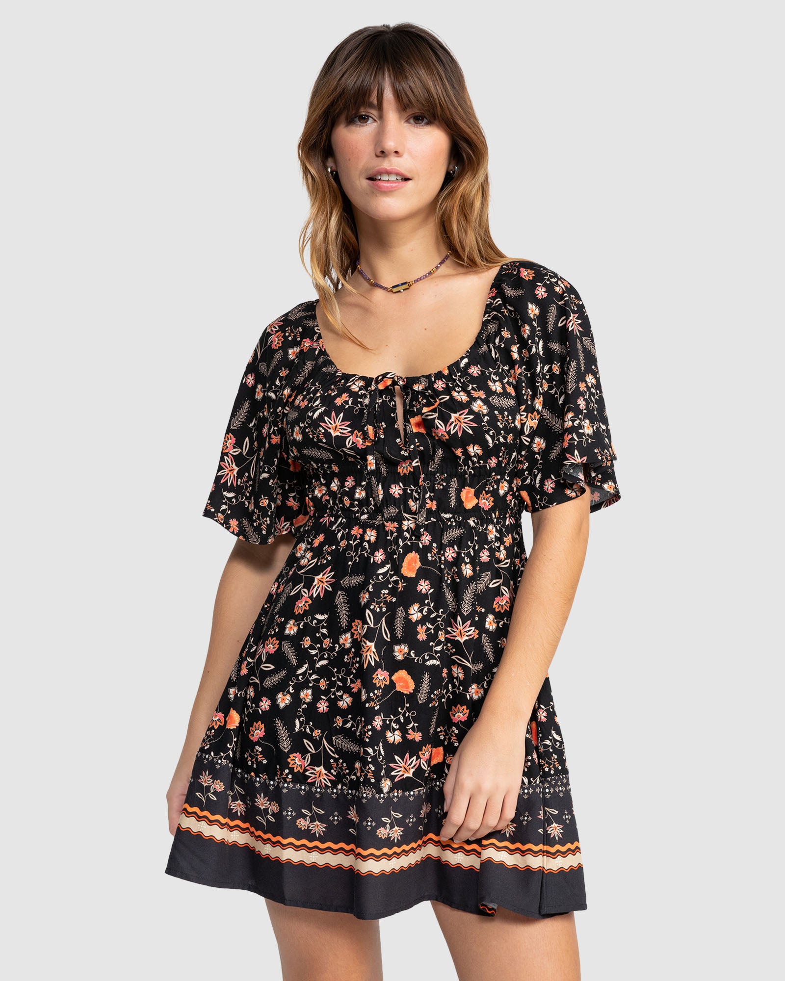 Roxy Women's 'Under The Cali Sun' Button-Front Strappy Dress - Short Length, Adjustable Straps