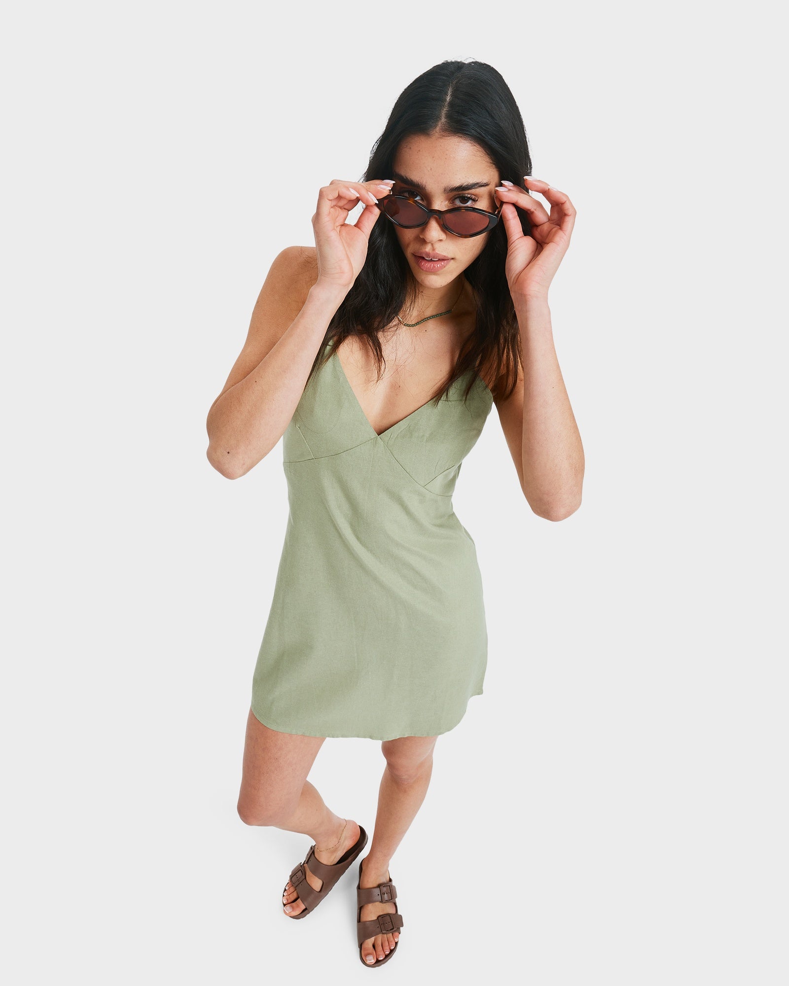 Womens Santorini Slip Mini Dress