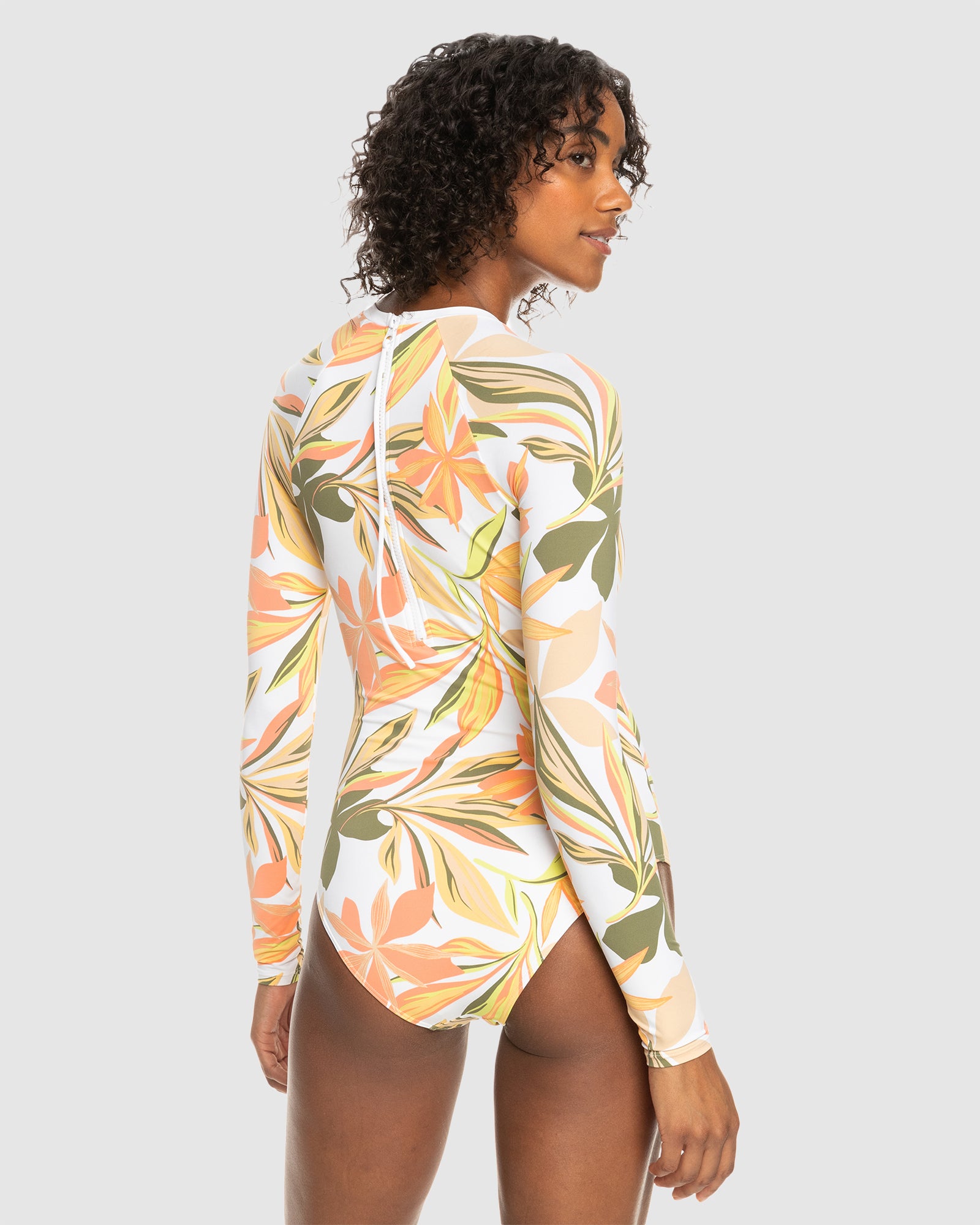 Womens Onesie Ls Prt Mix Solid Rashguard