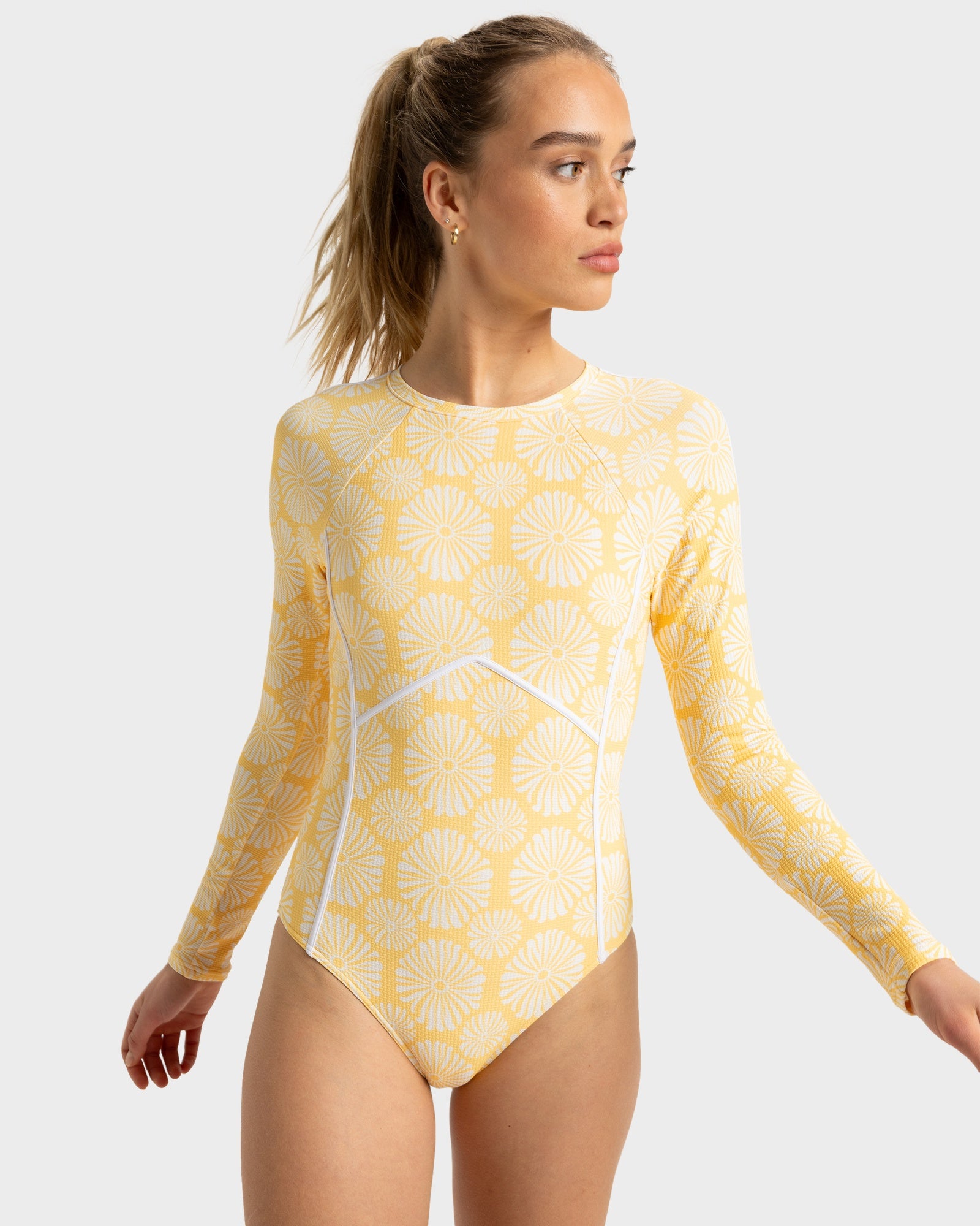 Womens Tropical Tile One Piece Swimsuit
