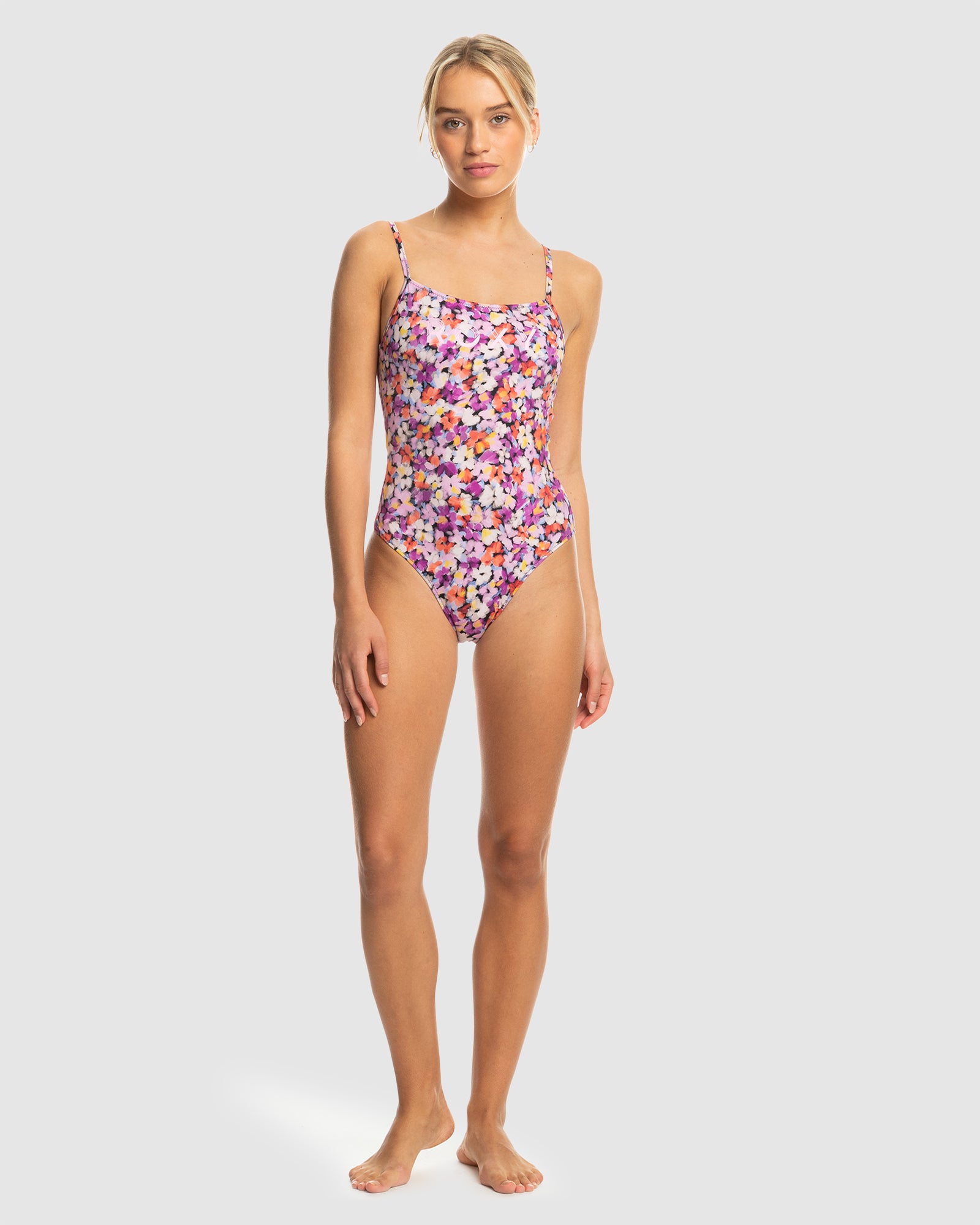 Womens Roxy Active Basic Aop 1Pce One Piece Swimsuit