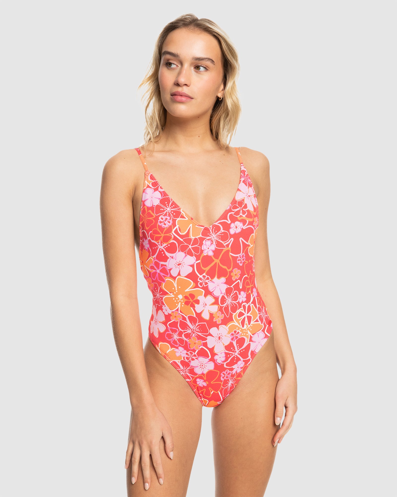Womens Meadow Flowers One Piece Swimsuit