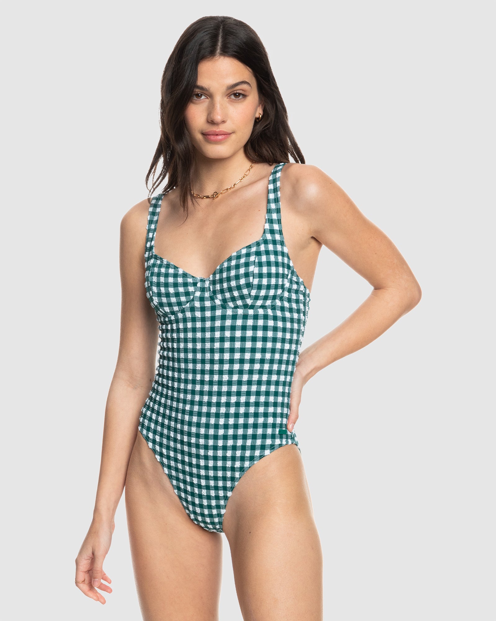 Womens The Plaid Pulse One Piece Swimsuit