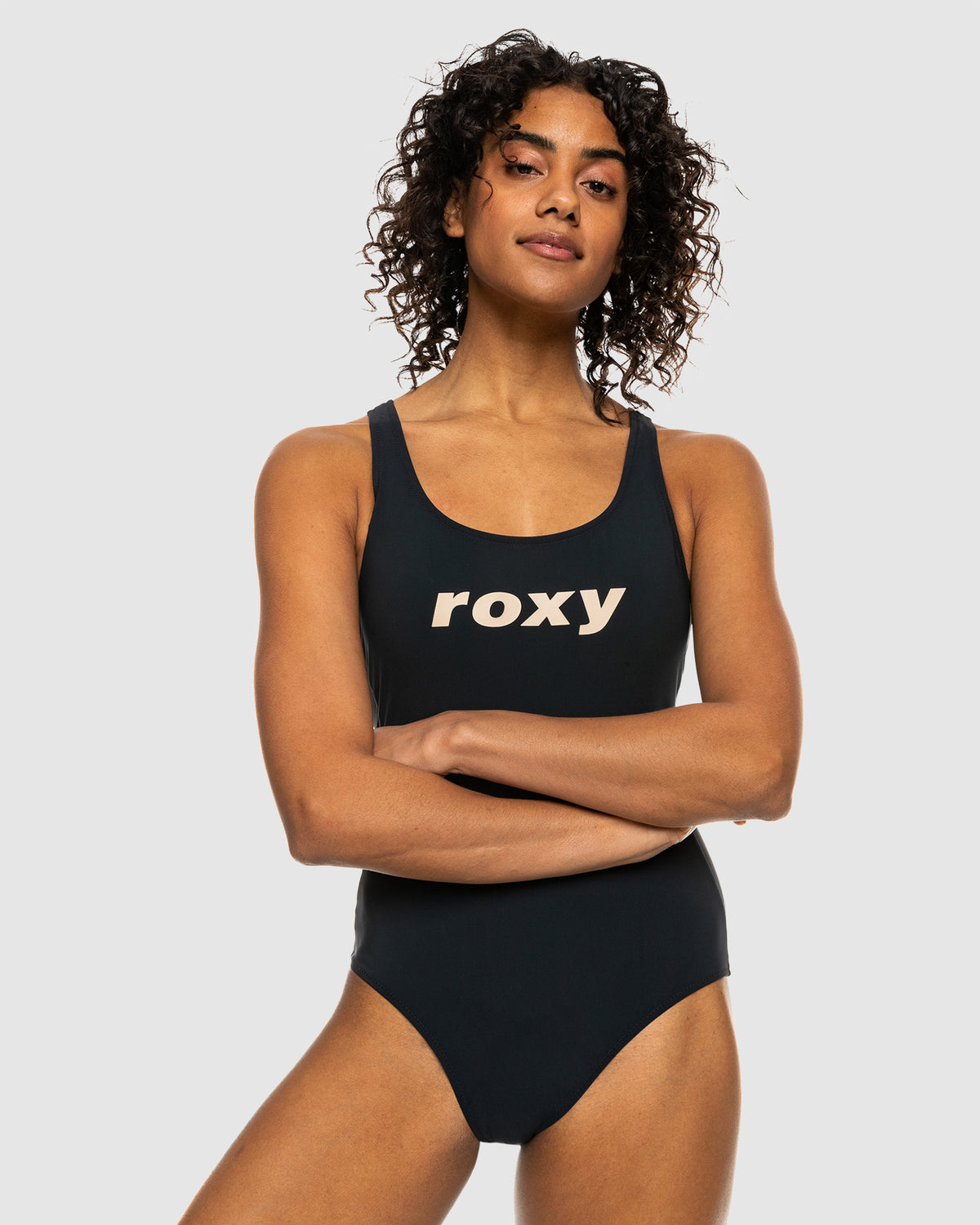 Womens Roxy Active Cross Back One Piece Swimsuit