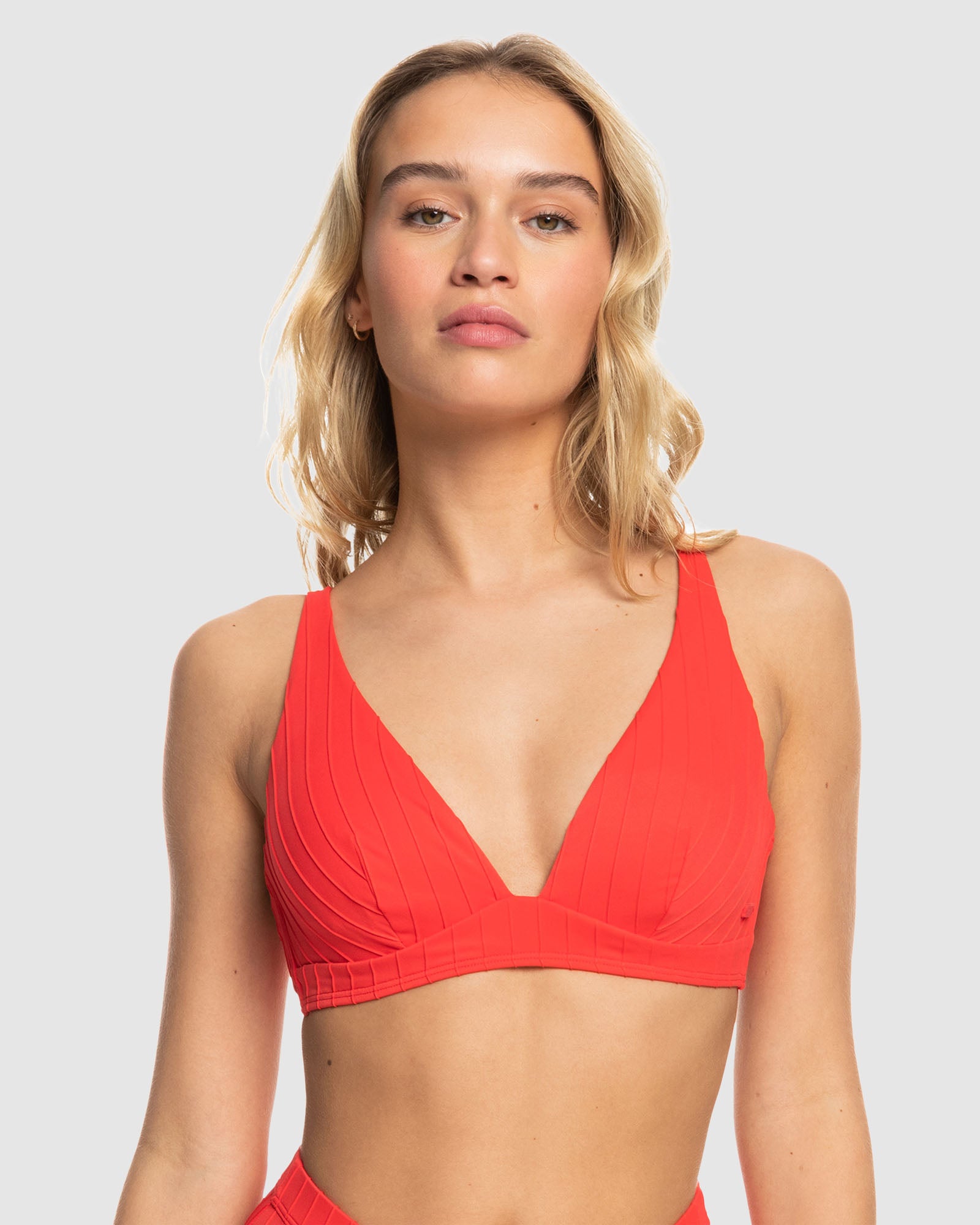 Womens Rib Roxy Love The Roller Bikini Top