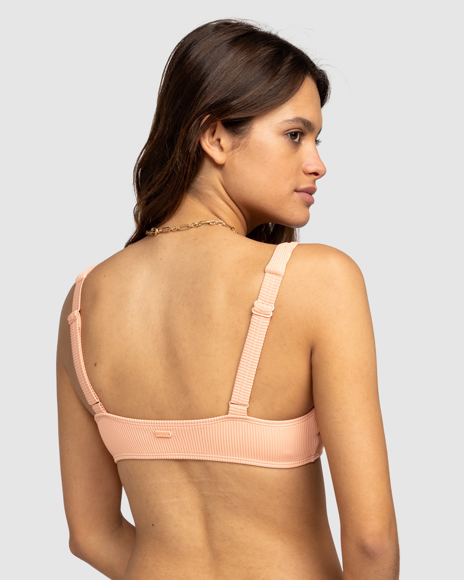 Womens Rib Roxy Love The Glassy Bralette Bikini Top