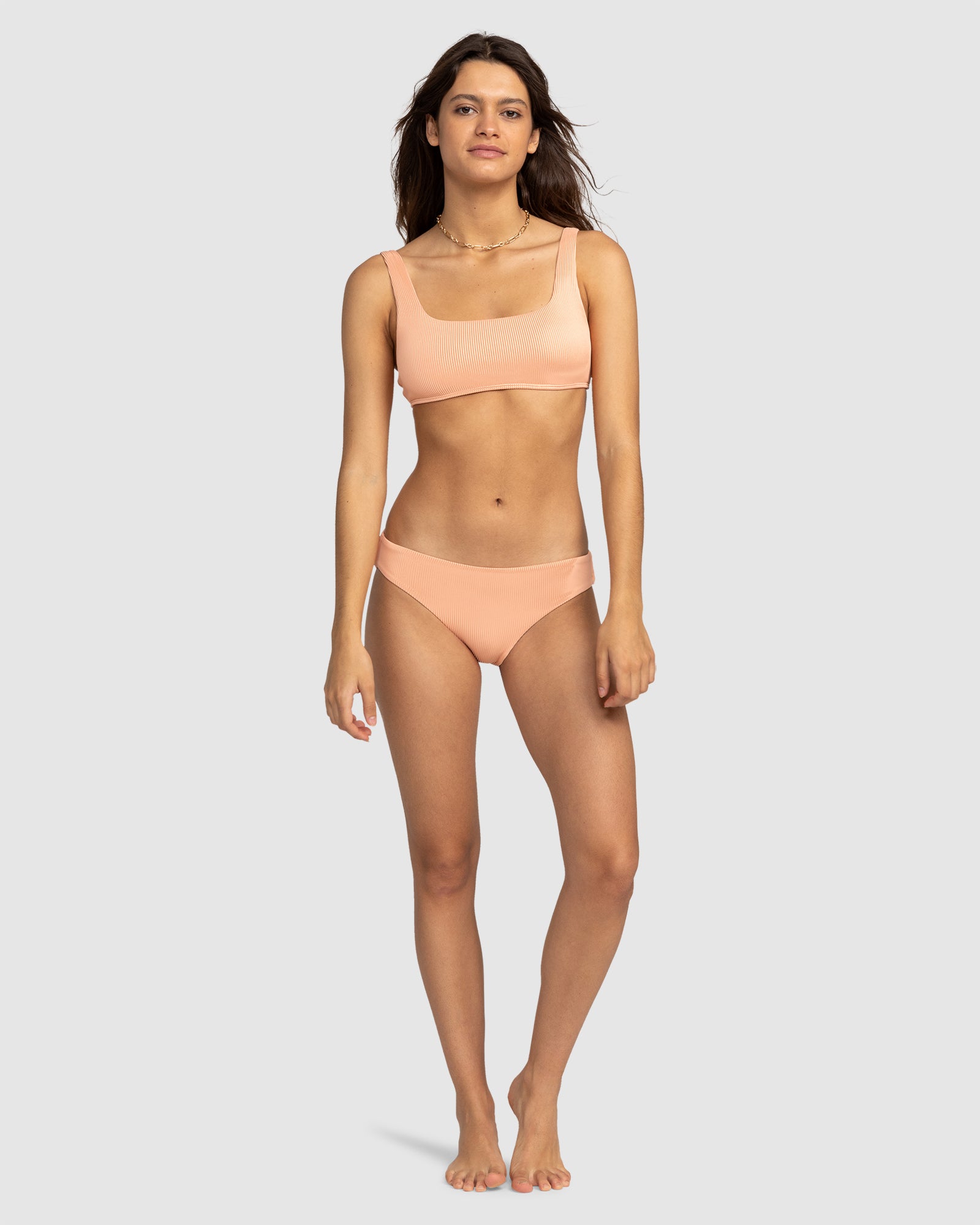 Womens Rib Roxy Love The Glassy Bralette Bikini Top