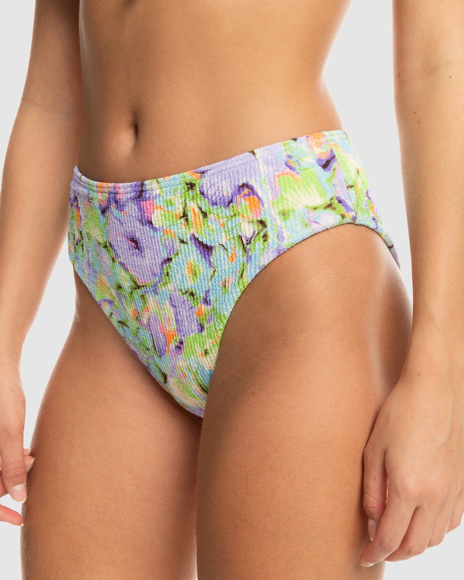 Womens Blumen High Leg Mid Waist Bikini Bottom