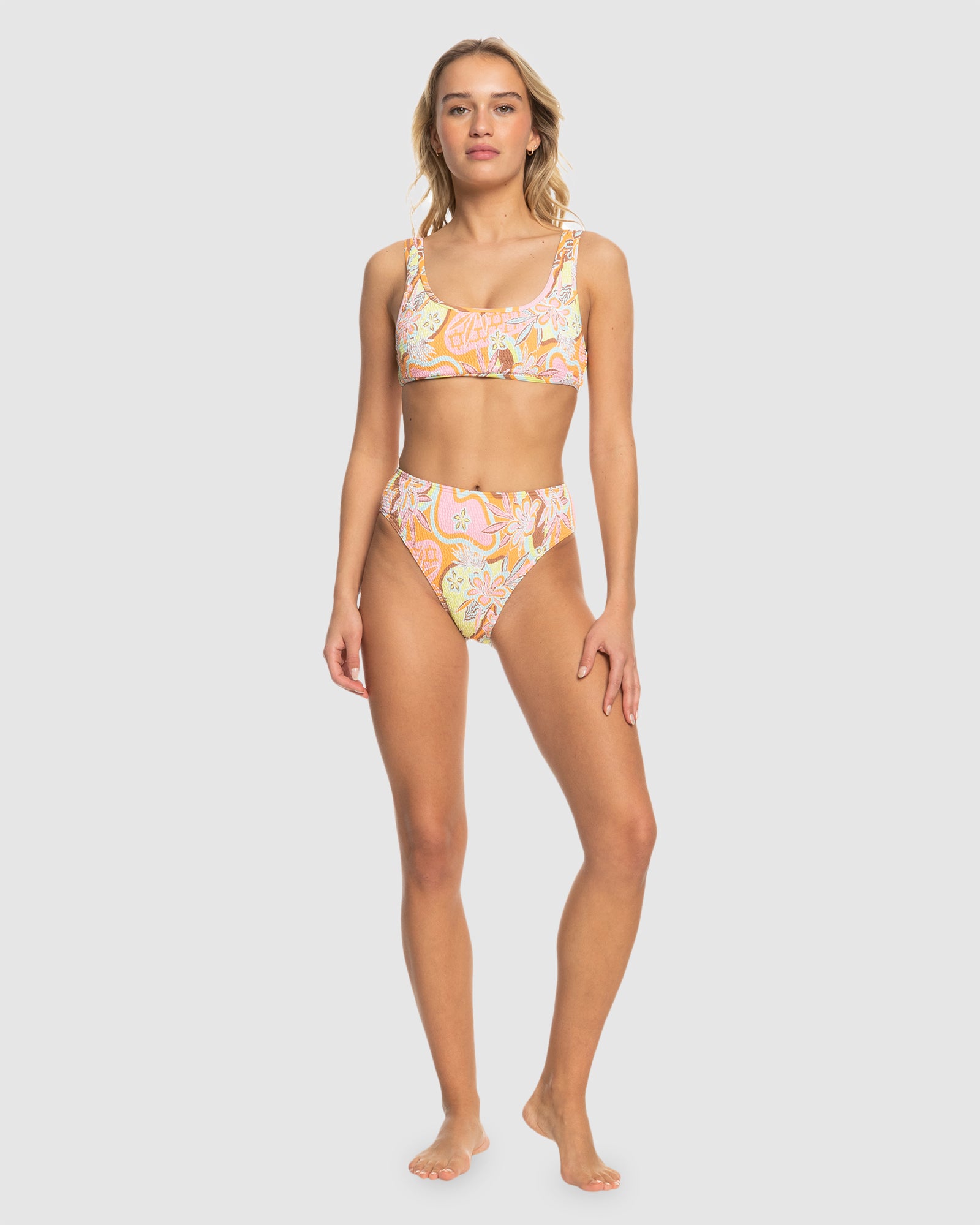 Womens Floraldelic Smock Mw Moderate Bikini Bottom