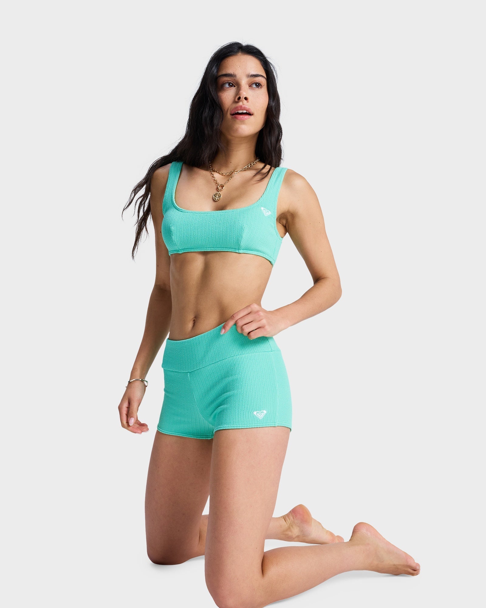 Womens Roxy Sunshine High Rise Boyleg Bikini Bottom