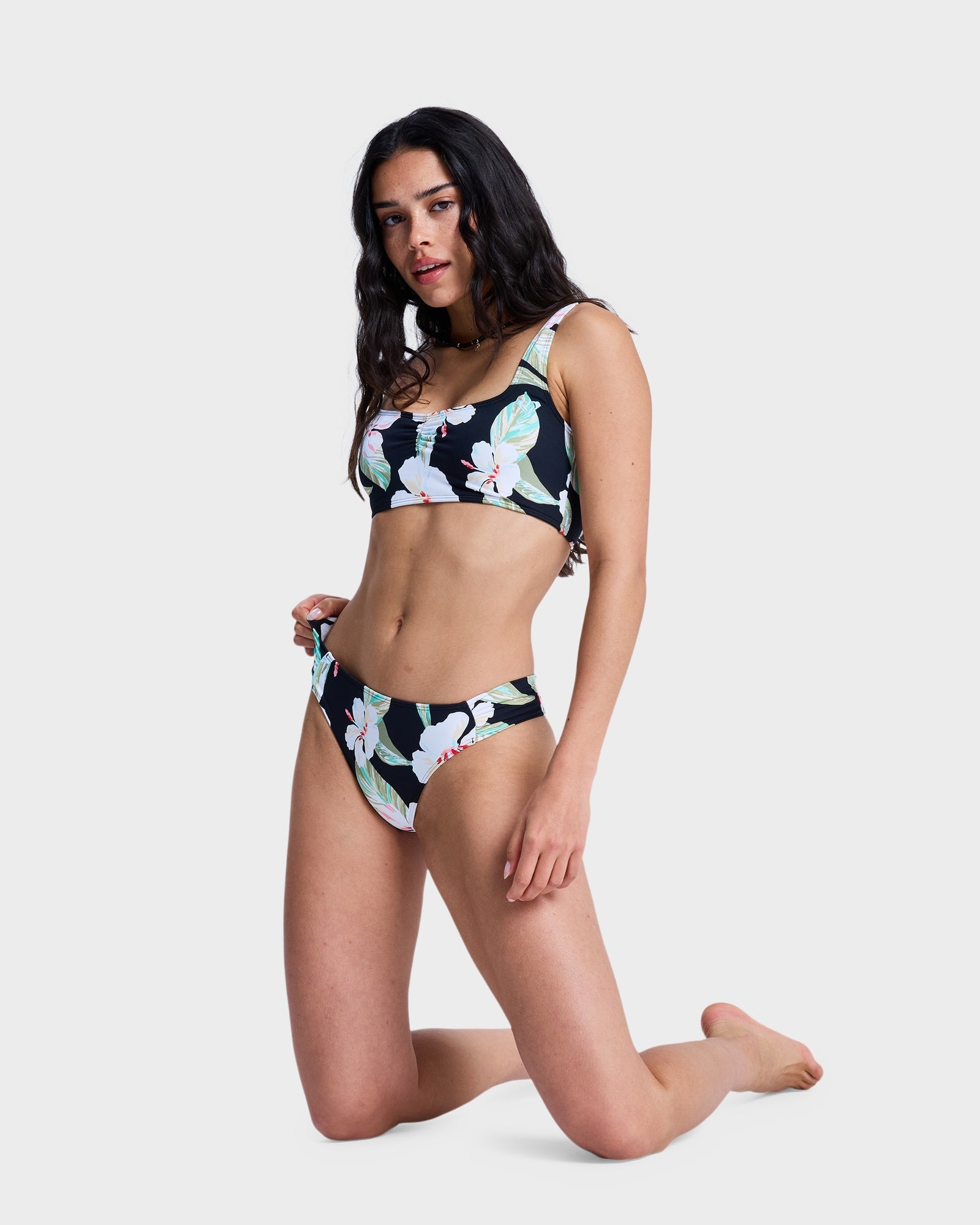 Womens Printed Essentials Moderate Bikini Bottom