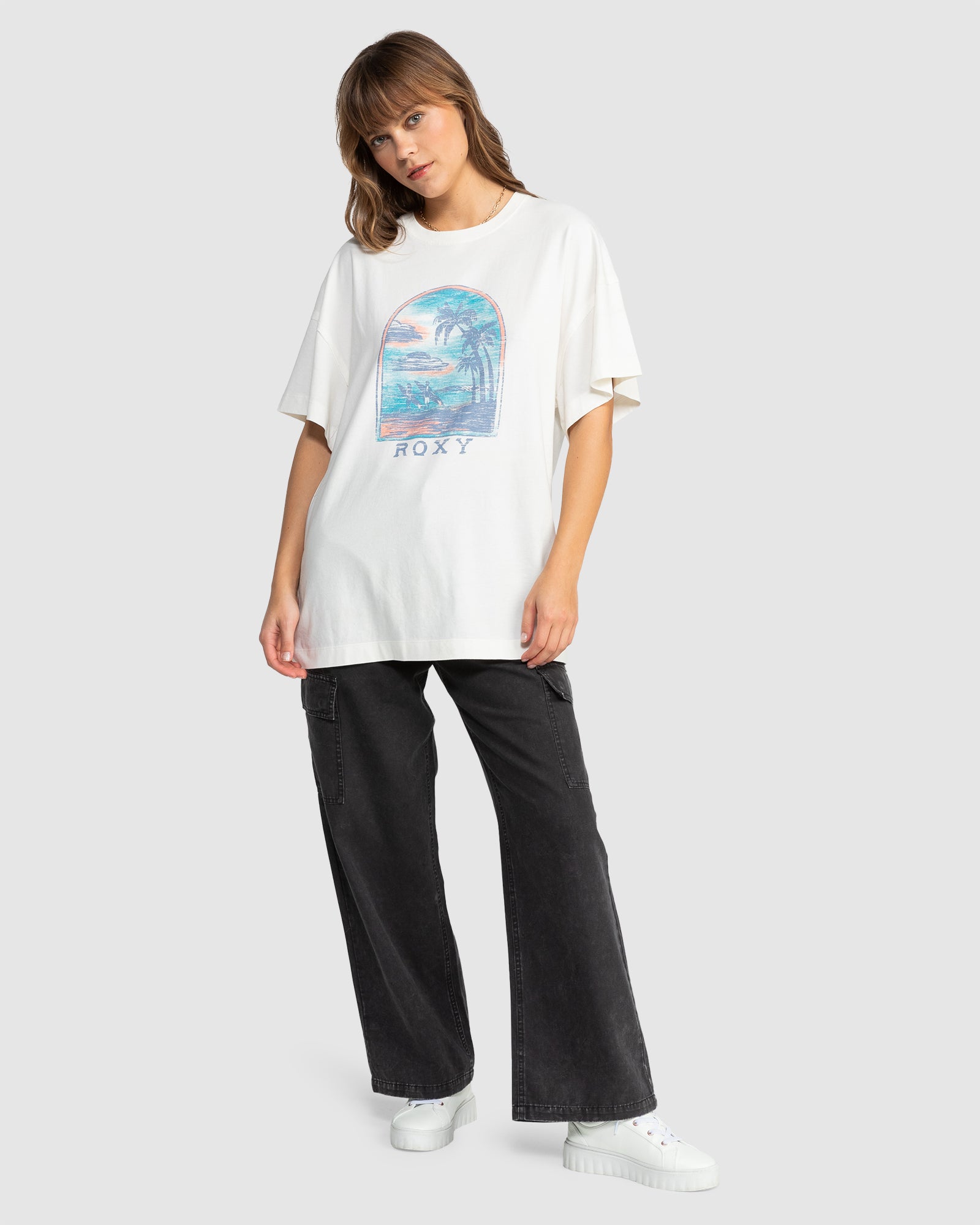 Womens Sweeter Sun B Oversized Short Sleeve T-Shirt