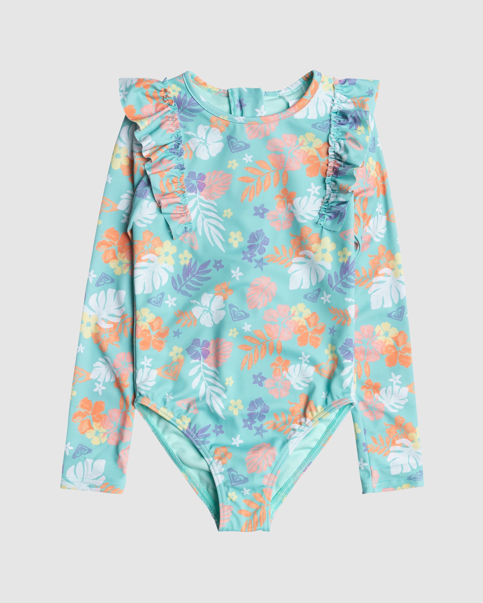 Girls 2-7 Beach Bay Onesie Long Sleeve Rash Vest