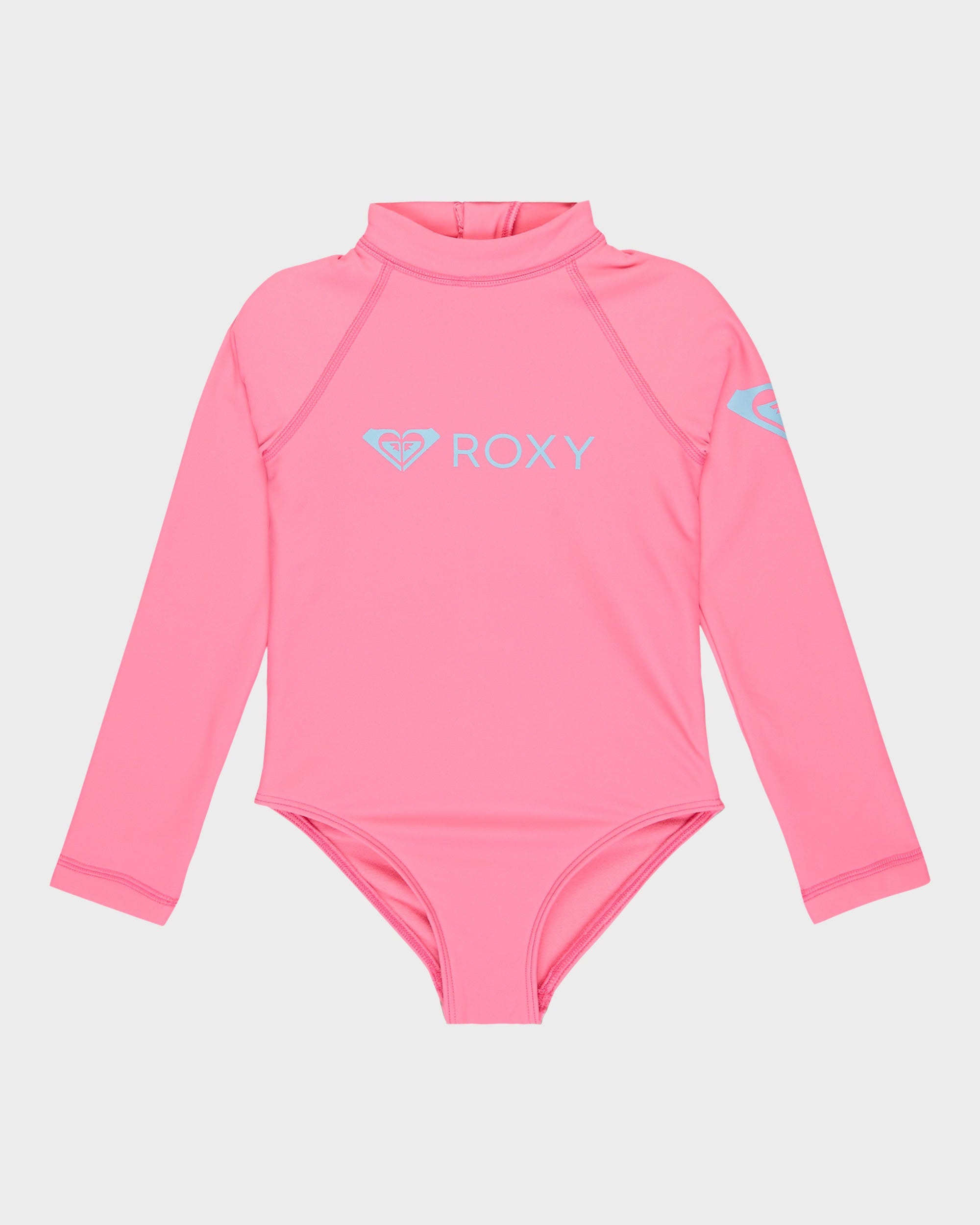 Girls 2-7 Heater Long Sleeve Onesie Rash Vest