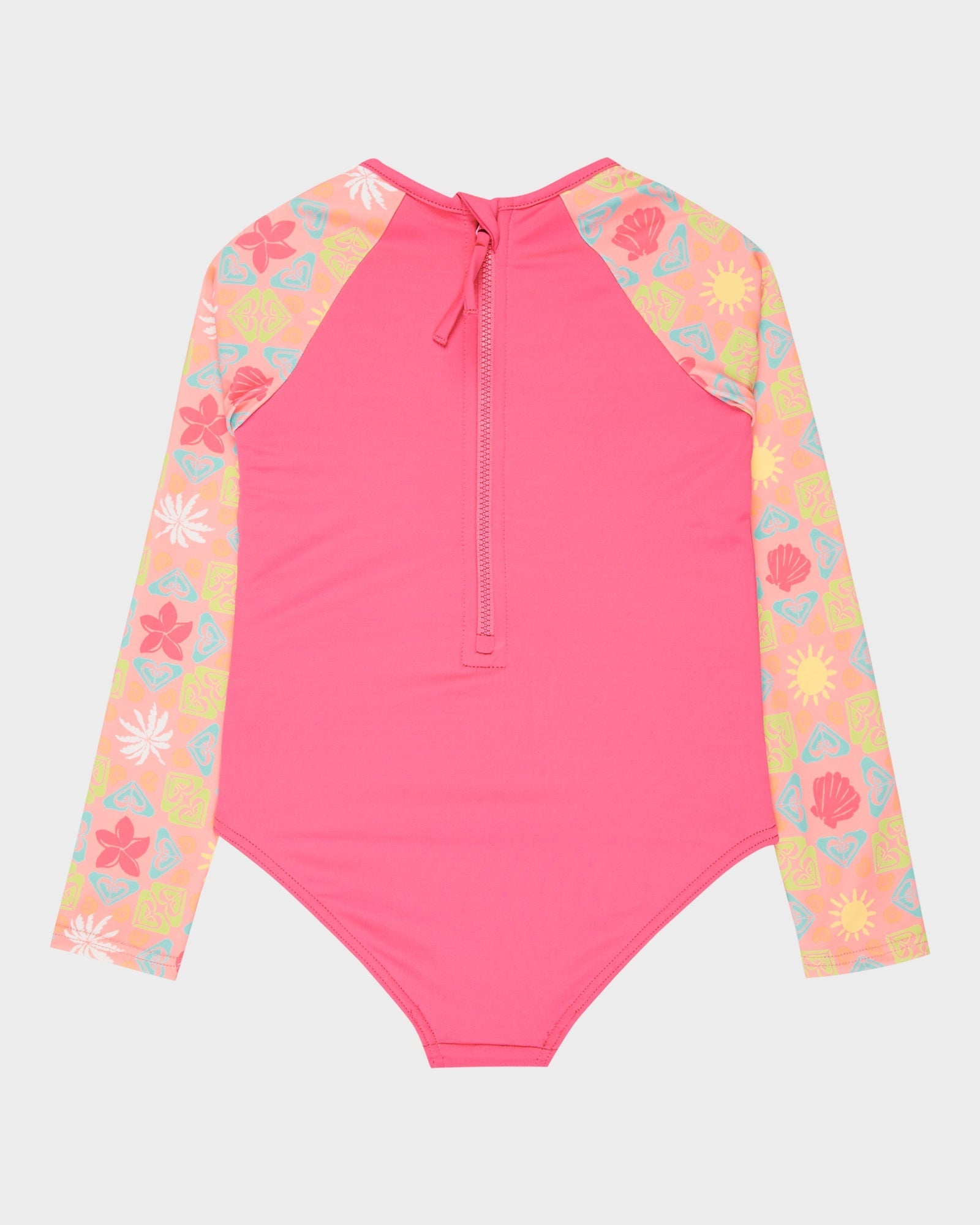 Girls 2-7 Check Long Sleeve One Piece Rash Vest