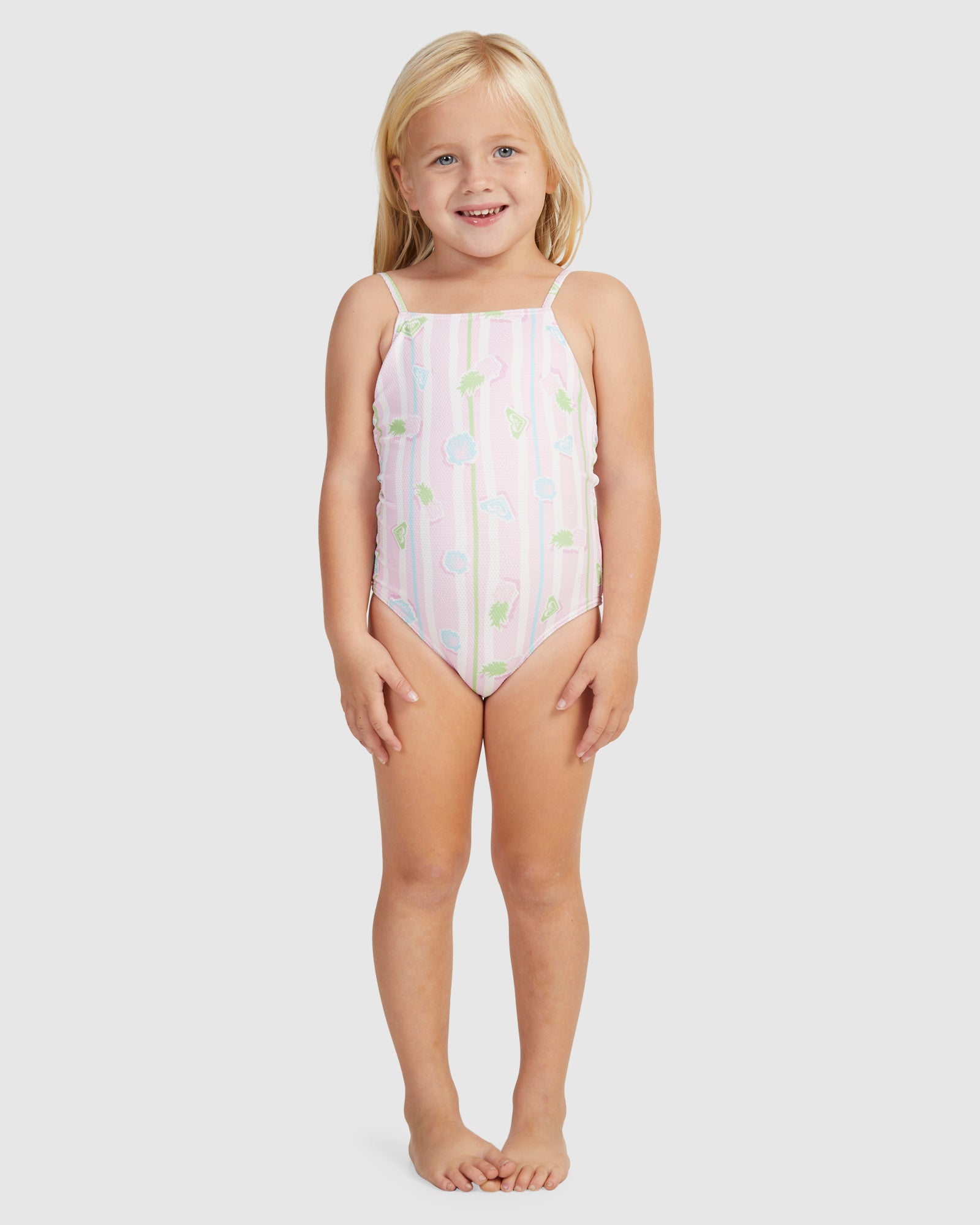 Girls 2-7 Pineapple Line One Piece One Piece Swim