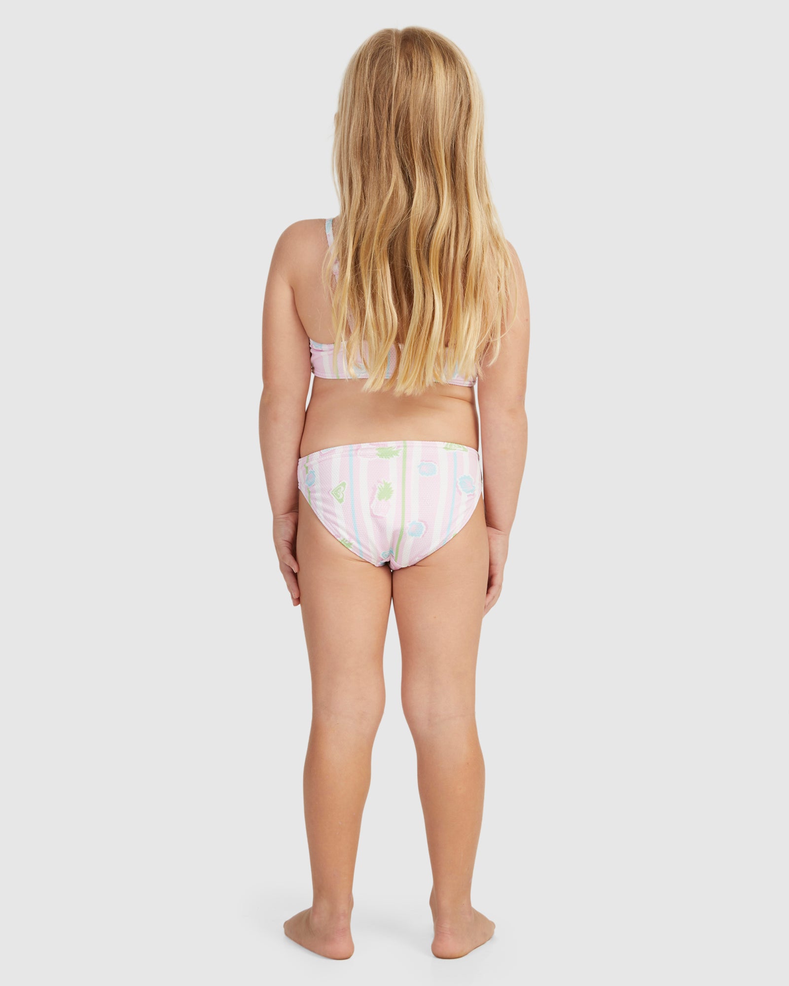 Girls 2-7 Pineapple Line Crop Top Set Bikini