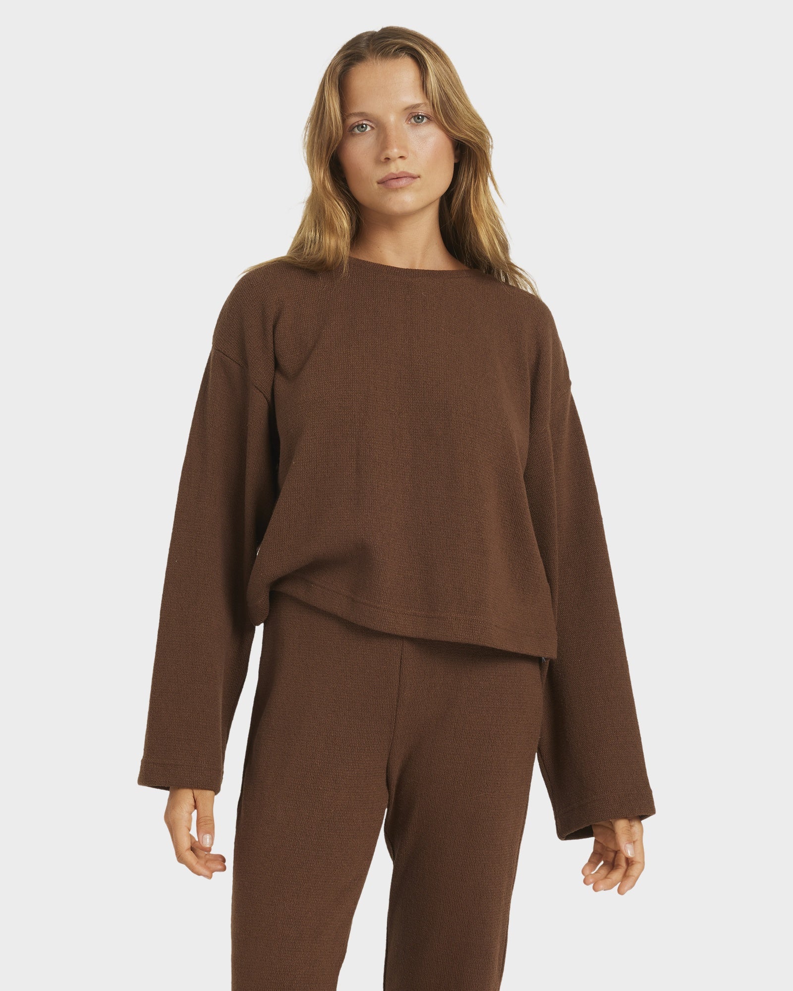 Womens Stay Cozy Long Sleeve Sweatshirt