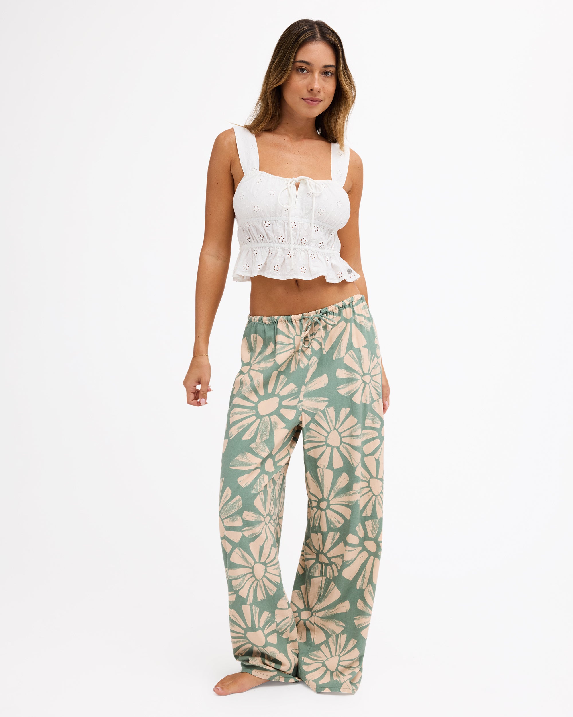 Womens Suntribe Pants – Matcha – Roxy New Zealand