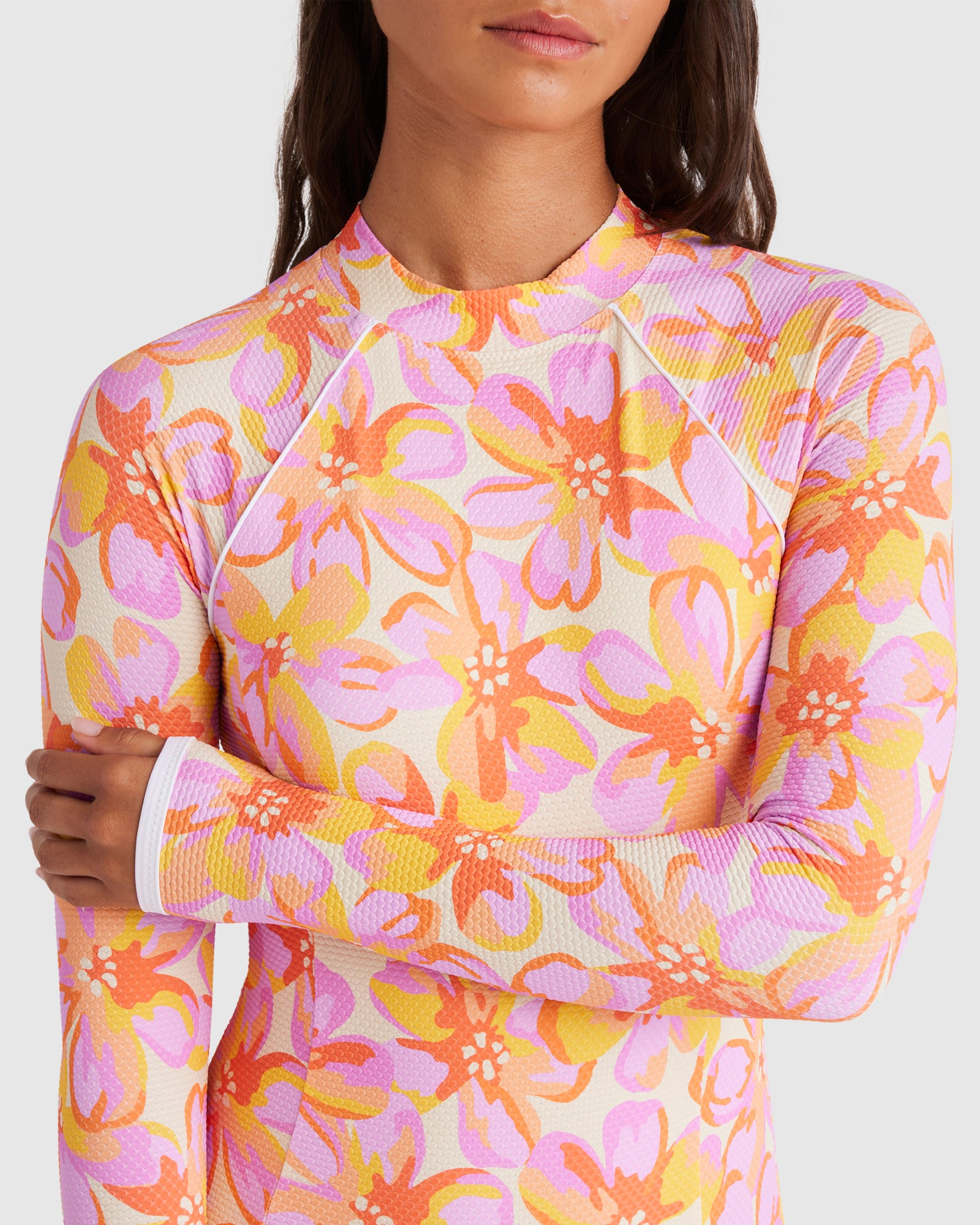 Womens Oasis Long Sleeve One Piece Swimsuit